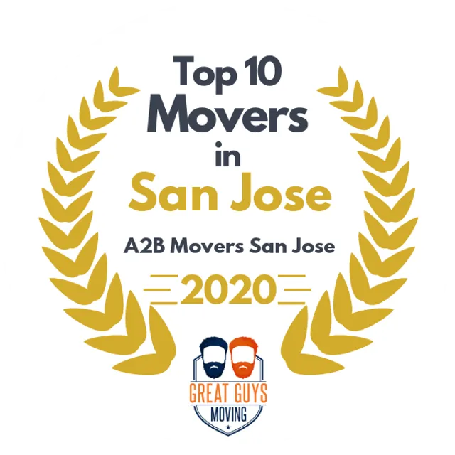 Top 10 Movers in San Jose, CA 2020 award