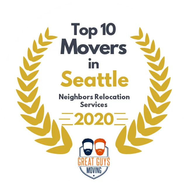 Top 10 Movers in Seattle, WA 2020 award