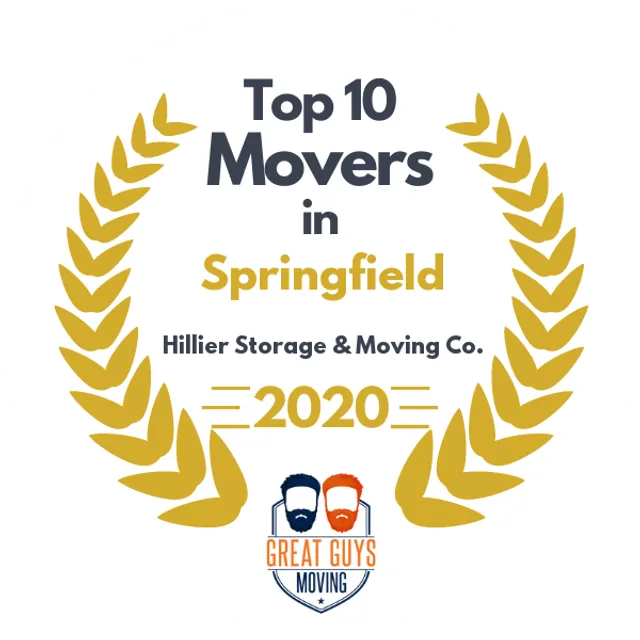 Top 10 Movers in Springfield, IL 2020 award