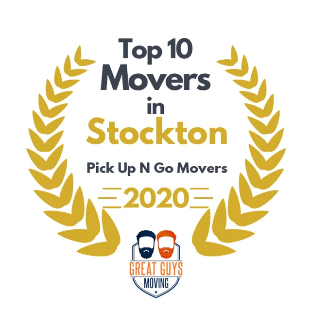 Top 10 Movers in Stockton, CA 2020 award