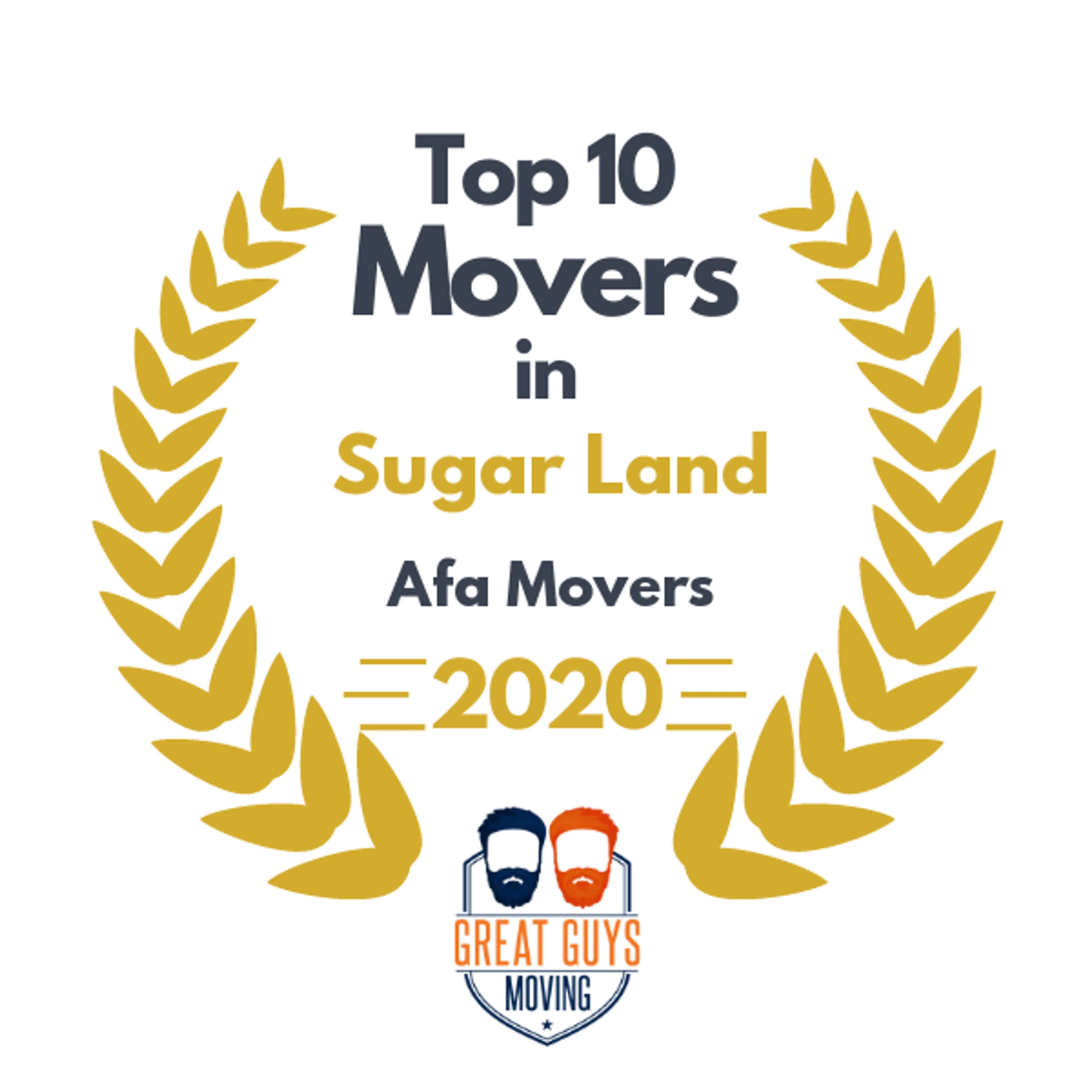 Top 10 Movers in Pasadena, TX 2020 award