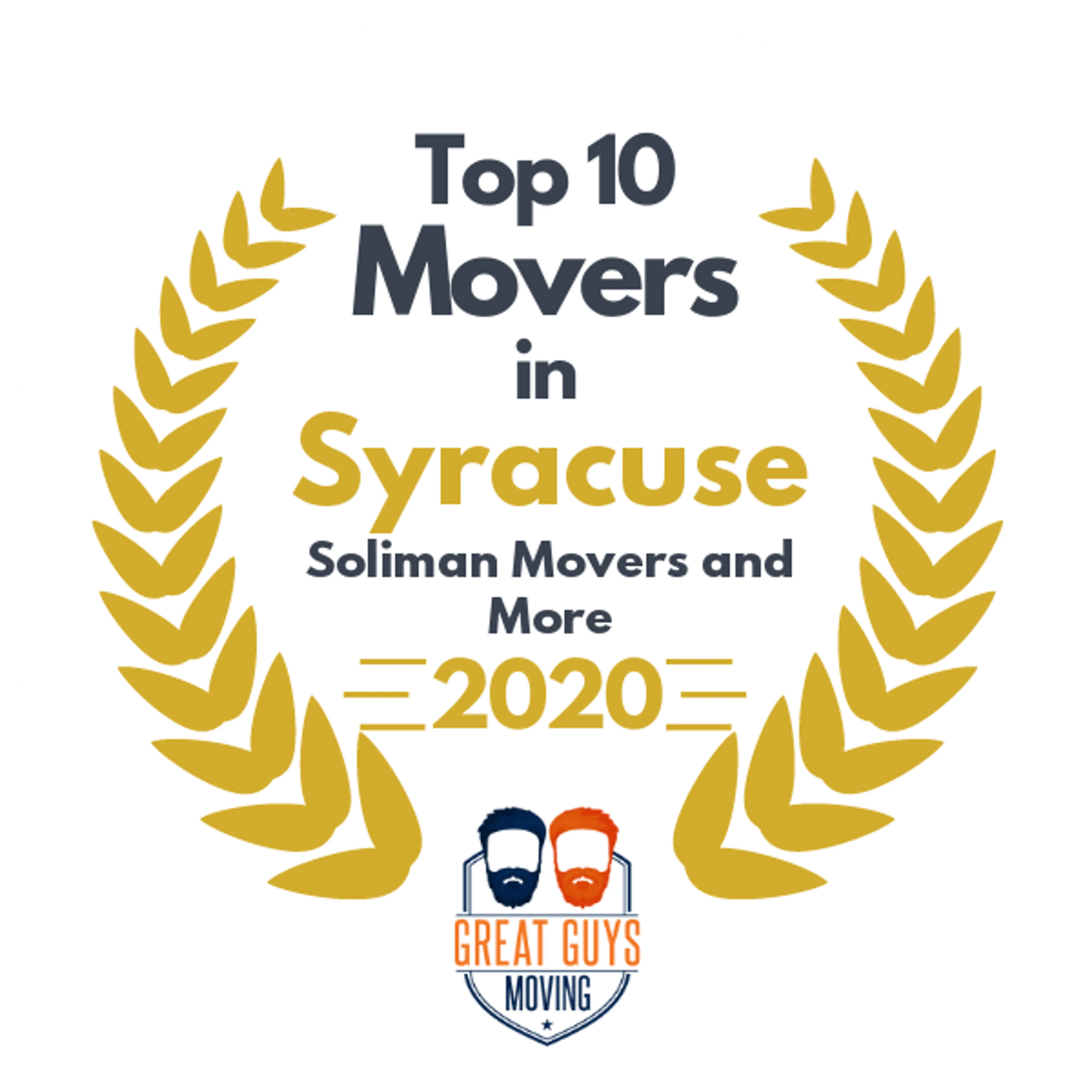 Top 10 Movers in Rochester, NY 2020 award