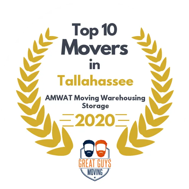 Top 10 Movers in Tallahassee, FL 2020 award