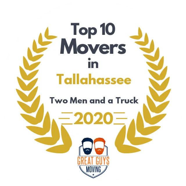 Top 10 Movers in Tallahassee, FL 2020 award