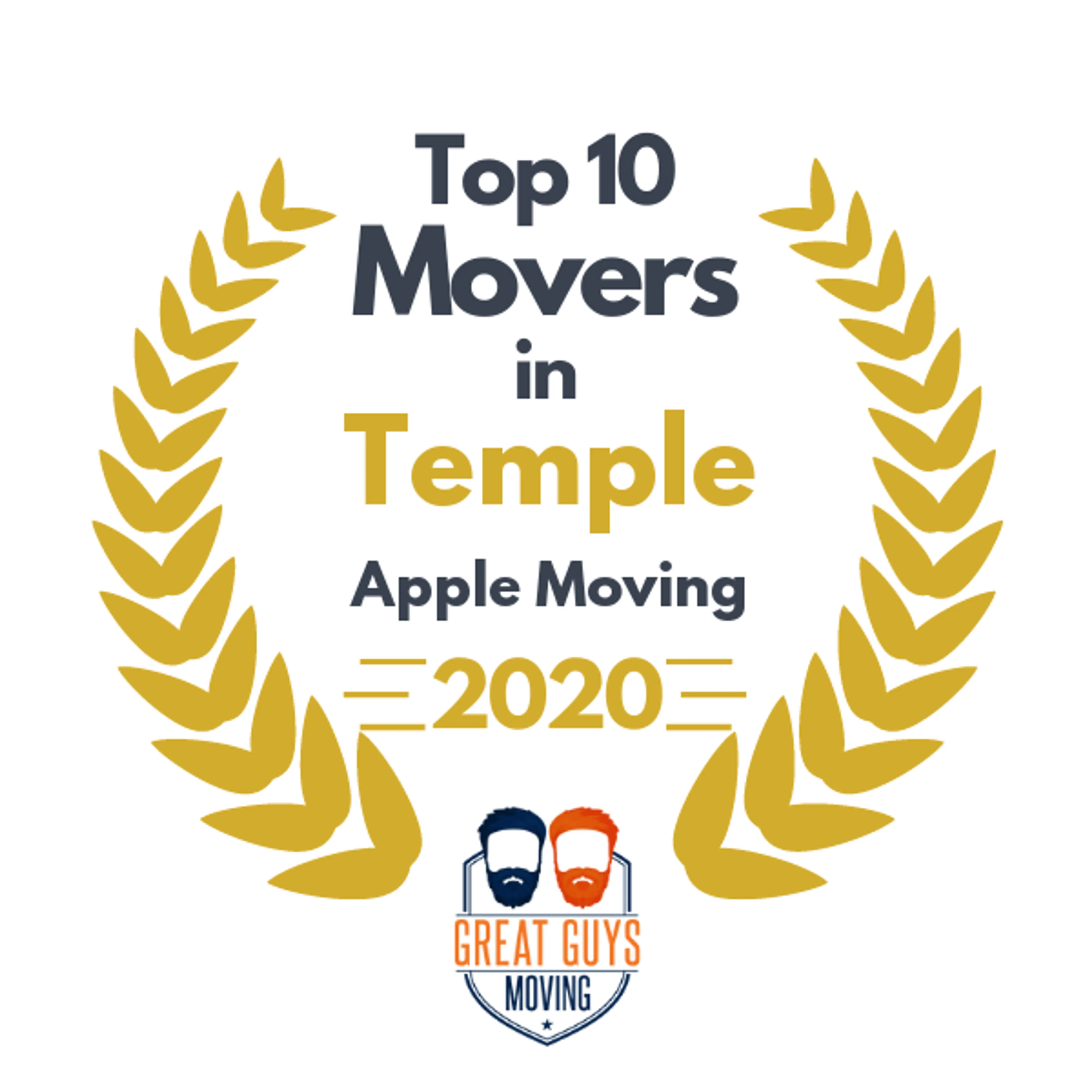 Top 10 Movers in Temple, TX 2020 award