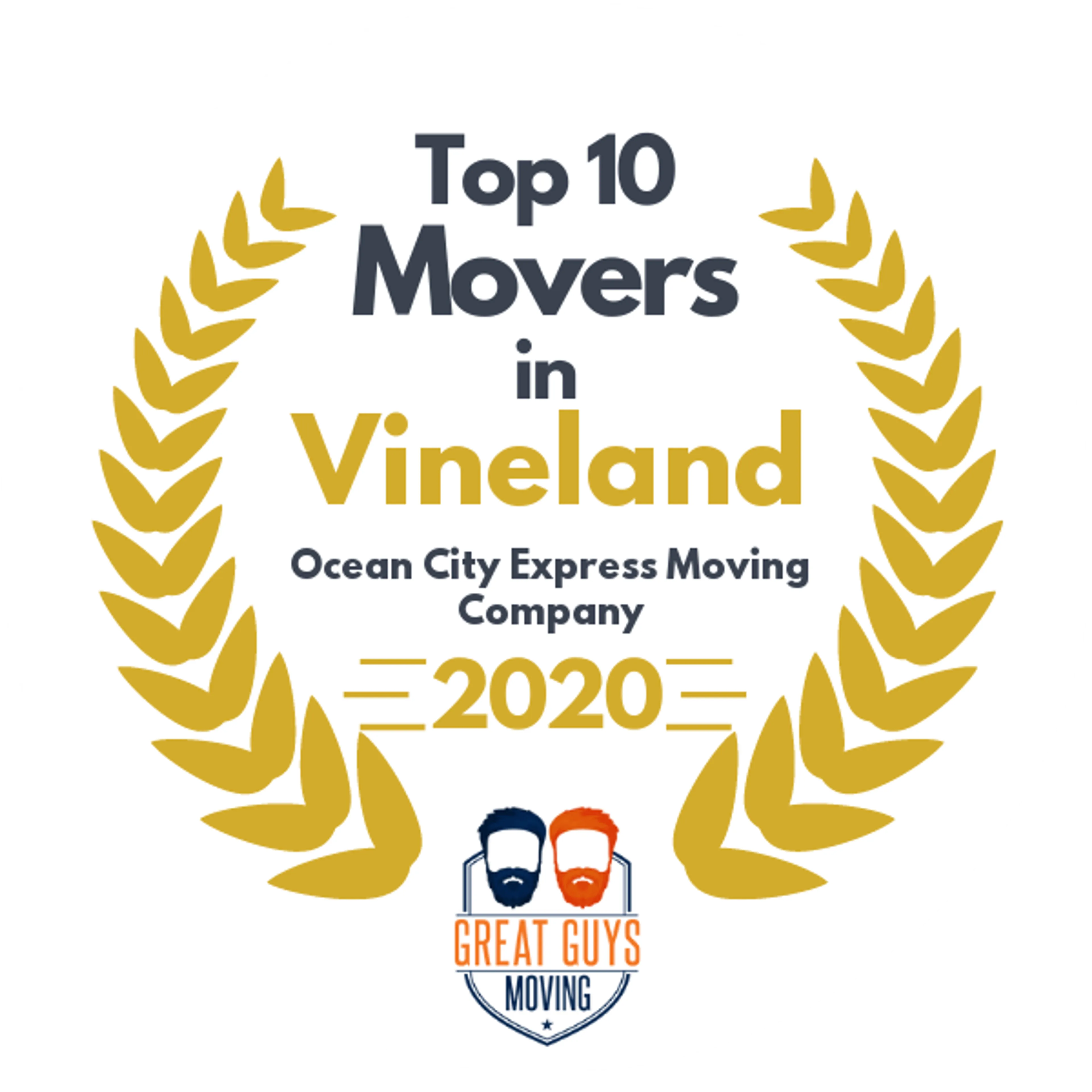 Top 10 Movers in Vineland, NJ 2020 award