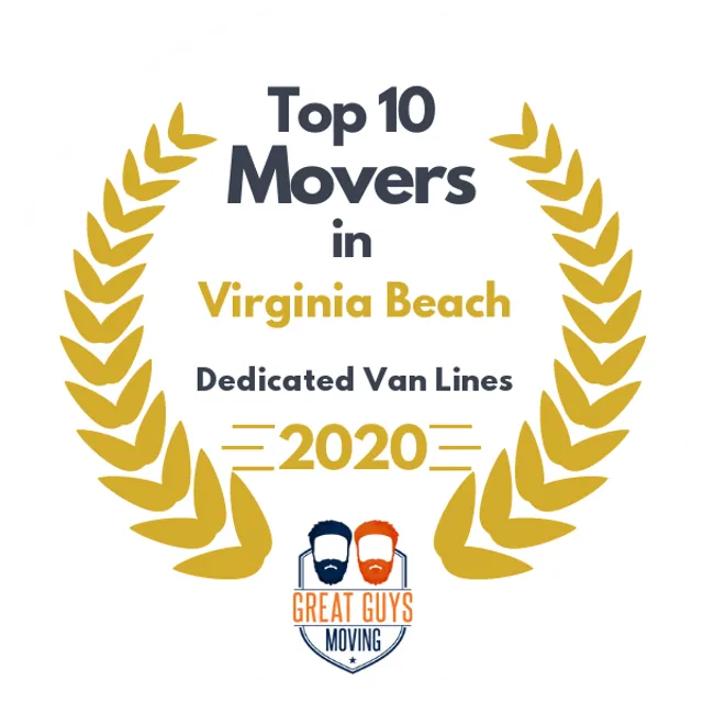 Top 10 Movers in Virginia Beach, VA 2020 award