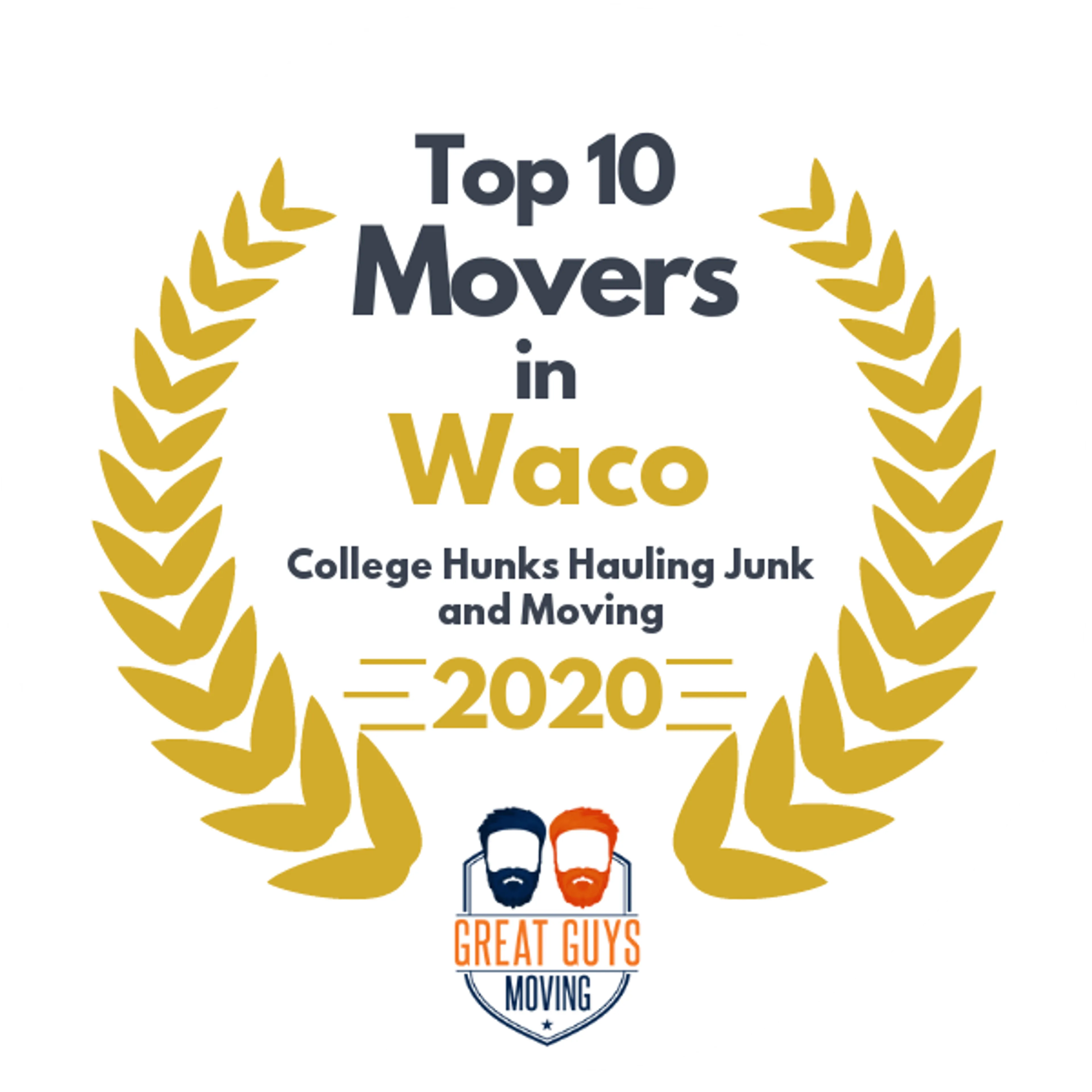 Top 10 Movers in Waco, TX 2020 award