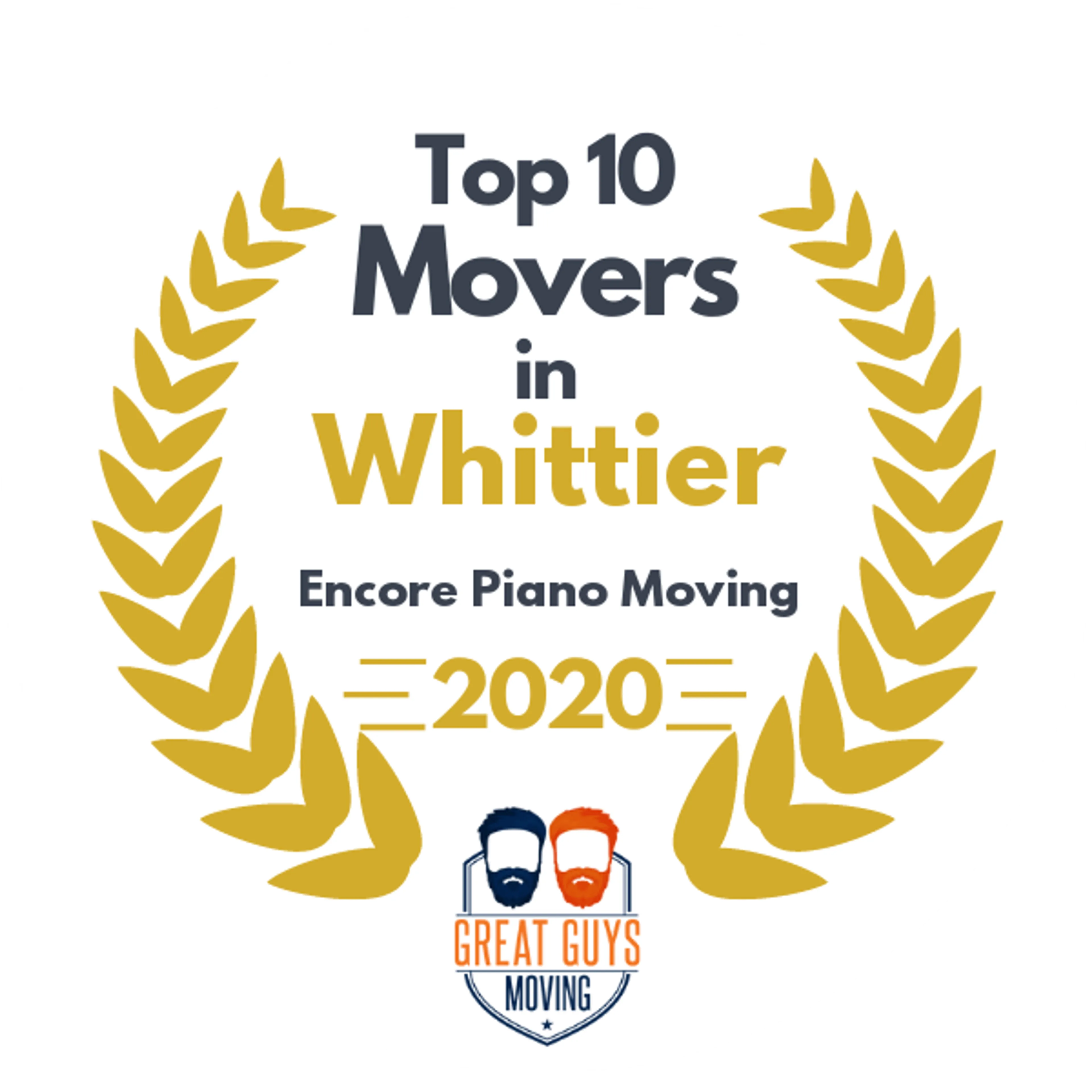 Top 10 Movers in Long Beach, CA 2020 award