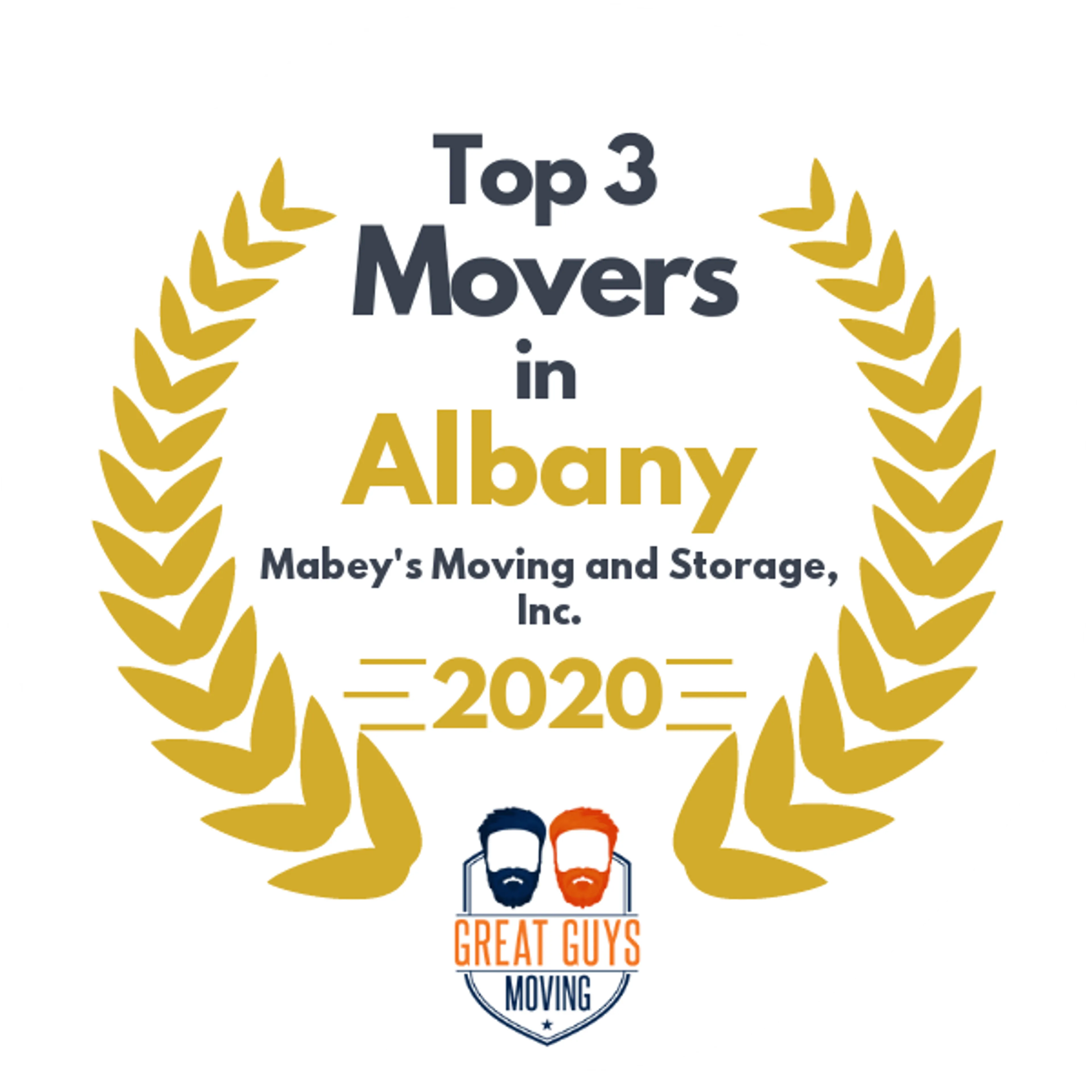 Top 3 Movers in Albany, NY 2020 award