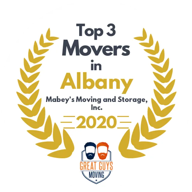 Top 3 Movers in Albany, NY 2020 award