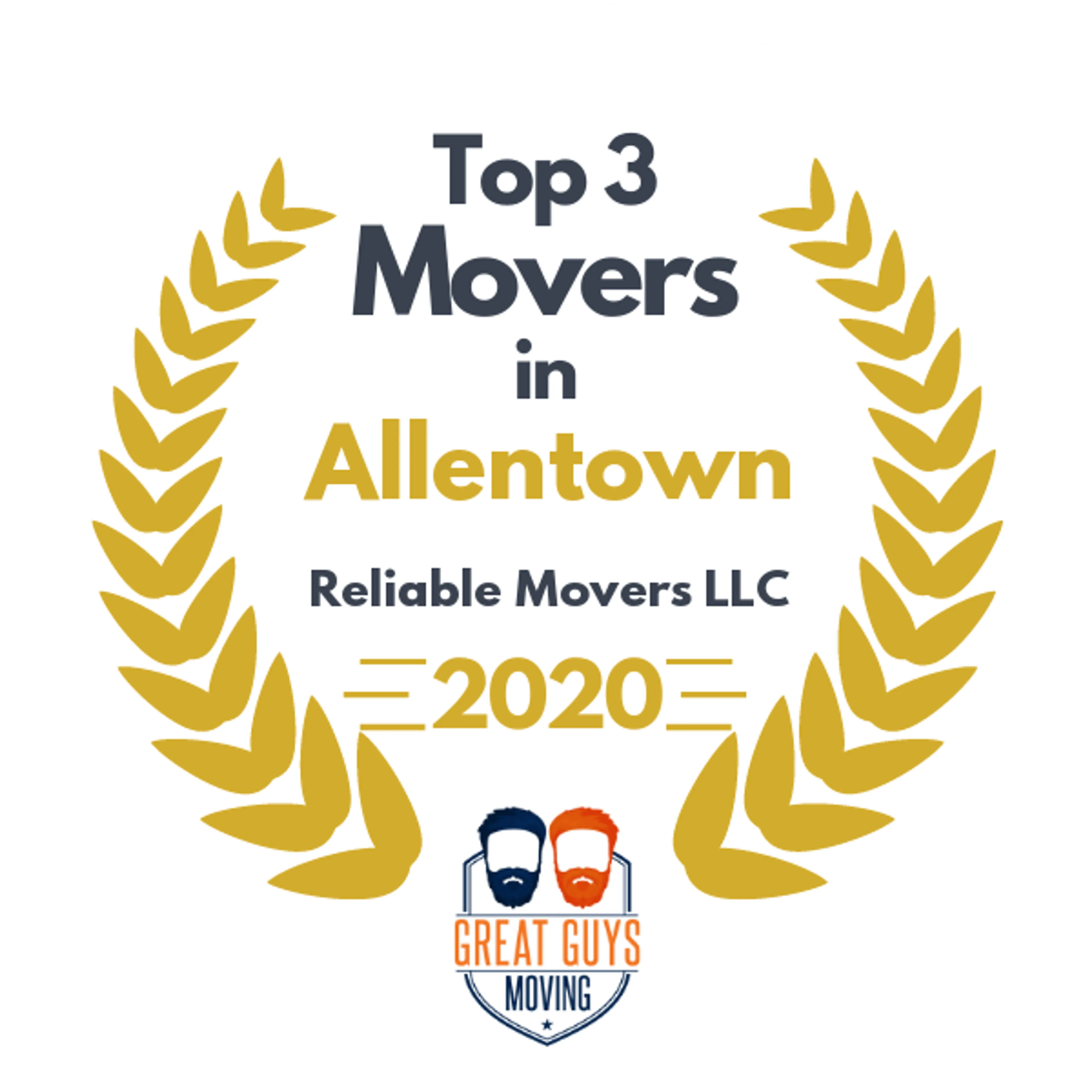 Top 3 Movers in Allentown, PA 2020 award
