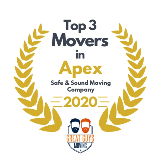 Top 3 Movers in Raleigh, NC 2020 award