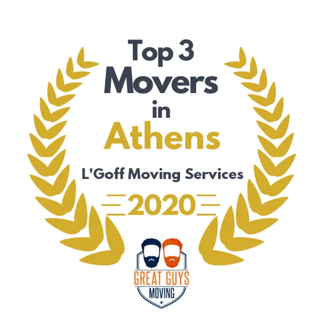 Top 3 Movers in Athens, GA 2020 award