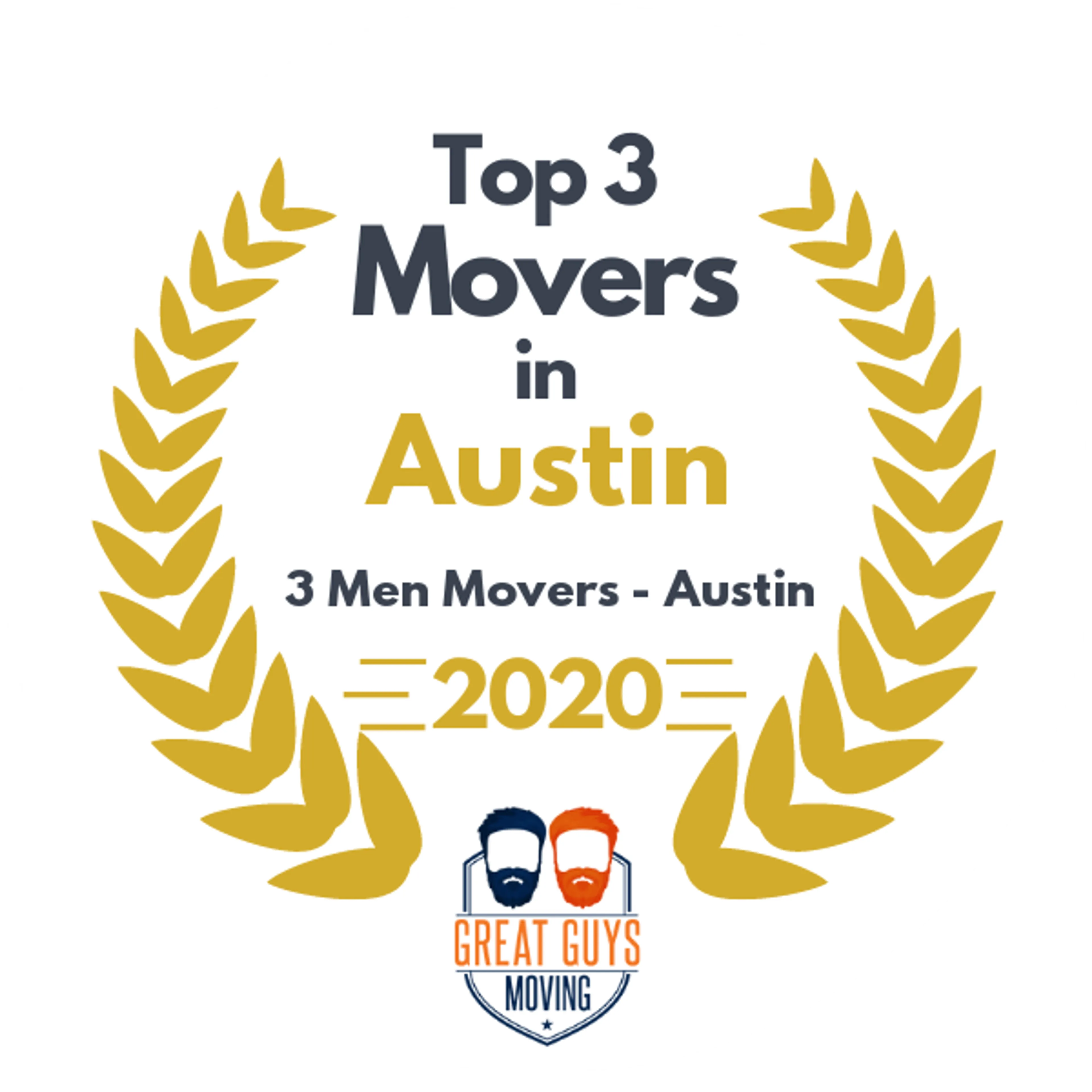 Top 3 Movers in Austin, TX 2020 award