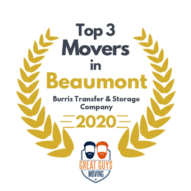 Top 3 Movers in Pasadena, TX 2020 award