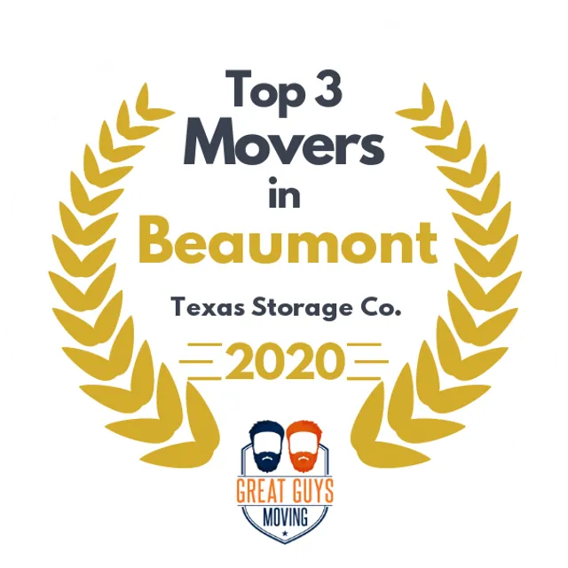 Top 3 Movers in Beaumont, TX 2020 award