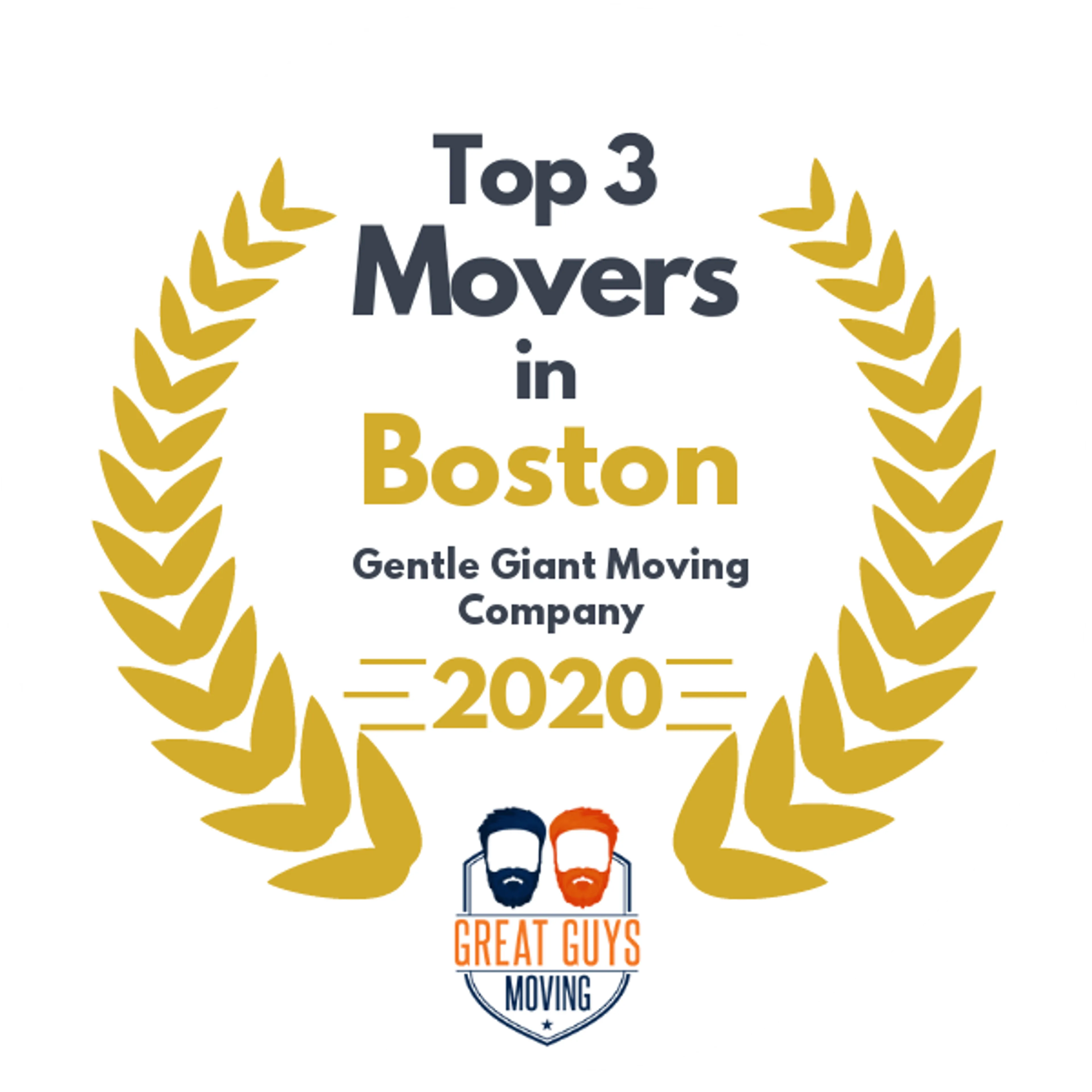 Top 3 Movers in Boston, MA 2020 award