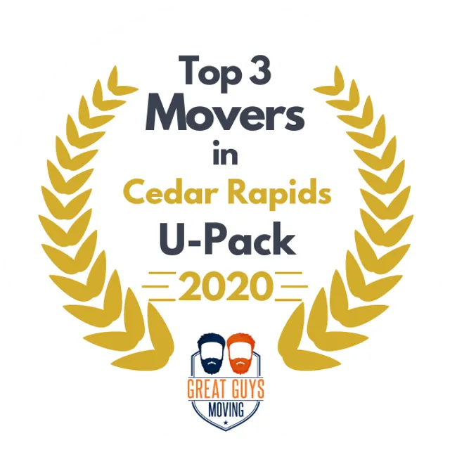 Top 3 Movers in Cedar Rapids, IA 2020 award