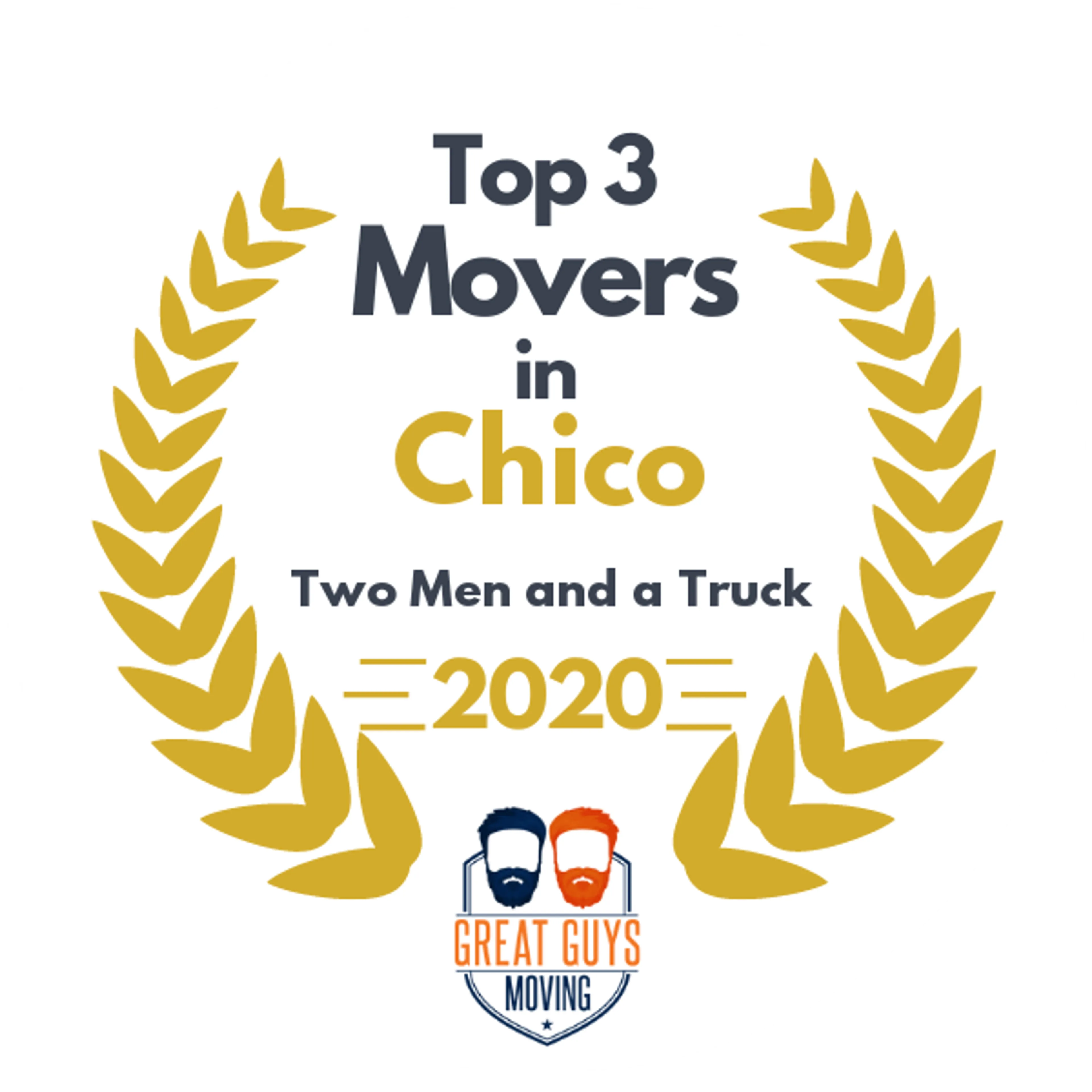 Top 3 Movers in Chico, CA 2020 award