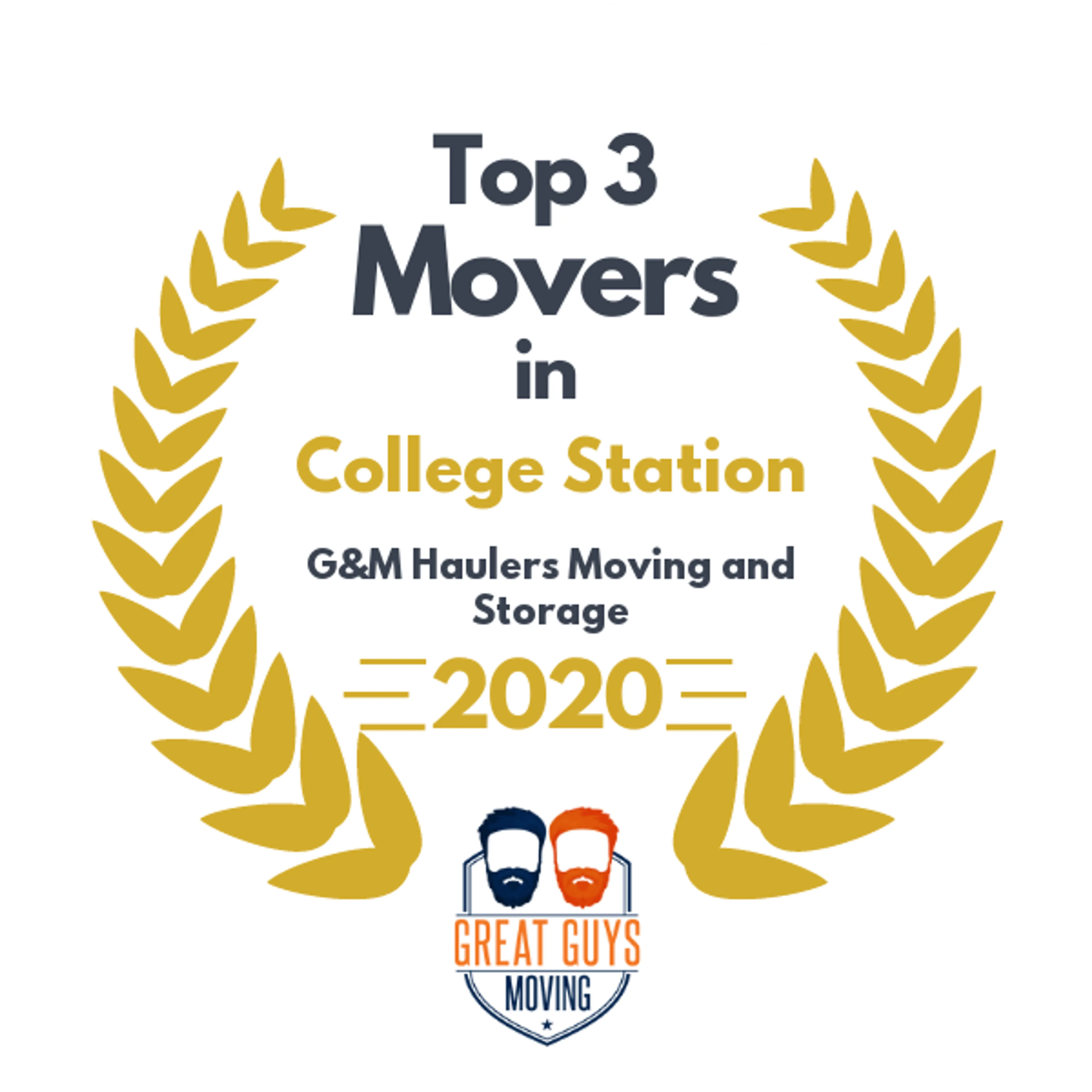 Top 3 Movers in College Station, TX 2020 award