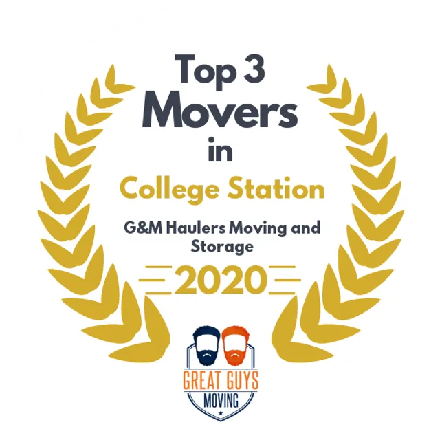 Top 3 Movers in College Station, TX 2020 award