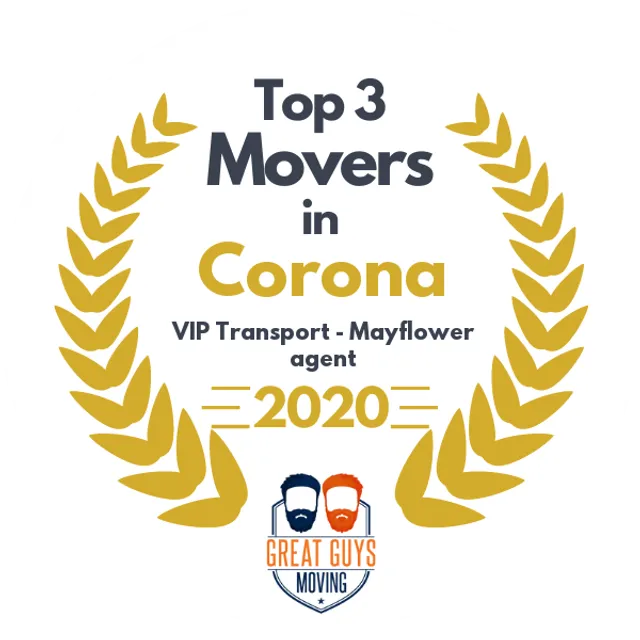 Top 3 Movers in Riverside, CA 2020 award