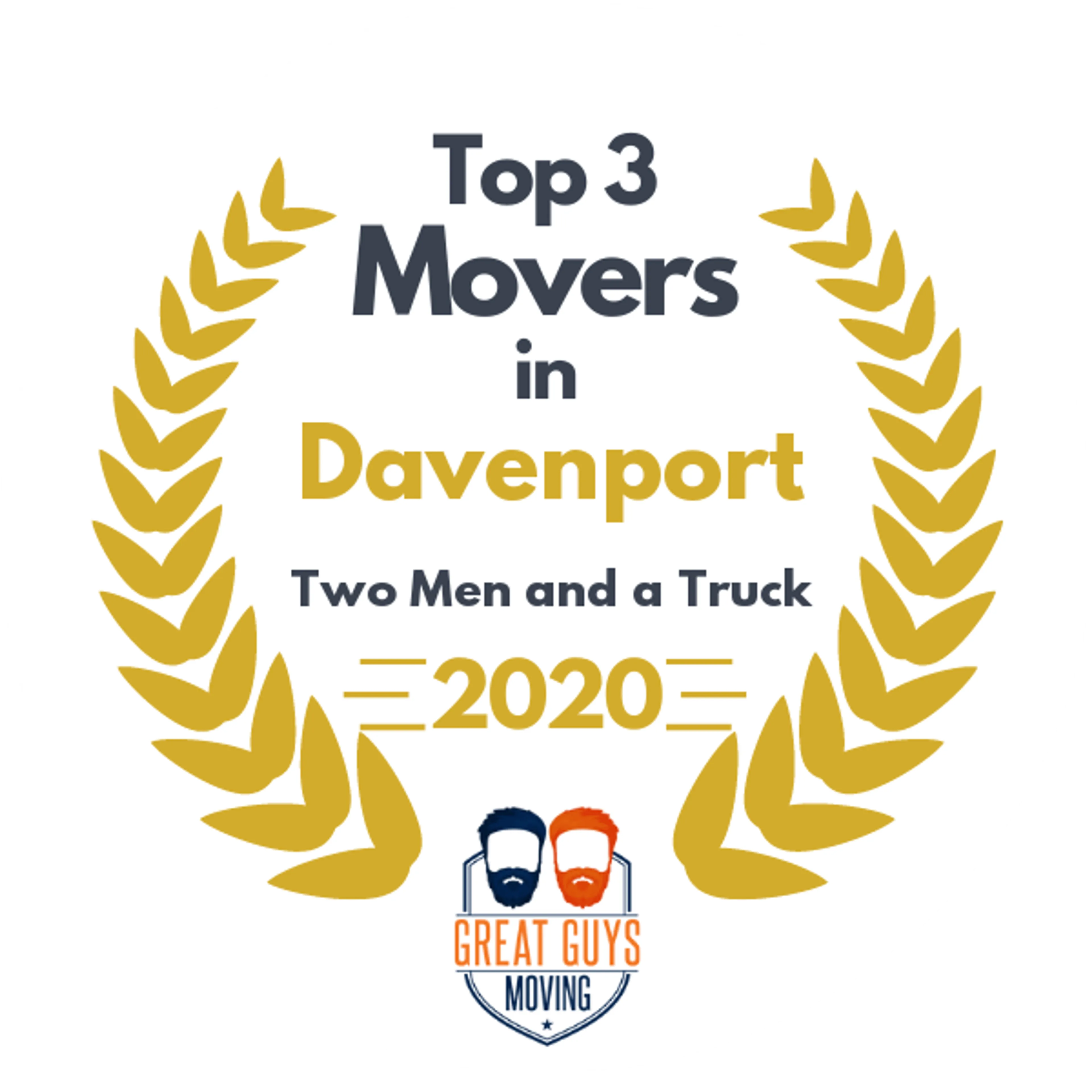 Top 3 Movers in Davenport, IA 2020 award