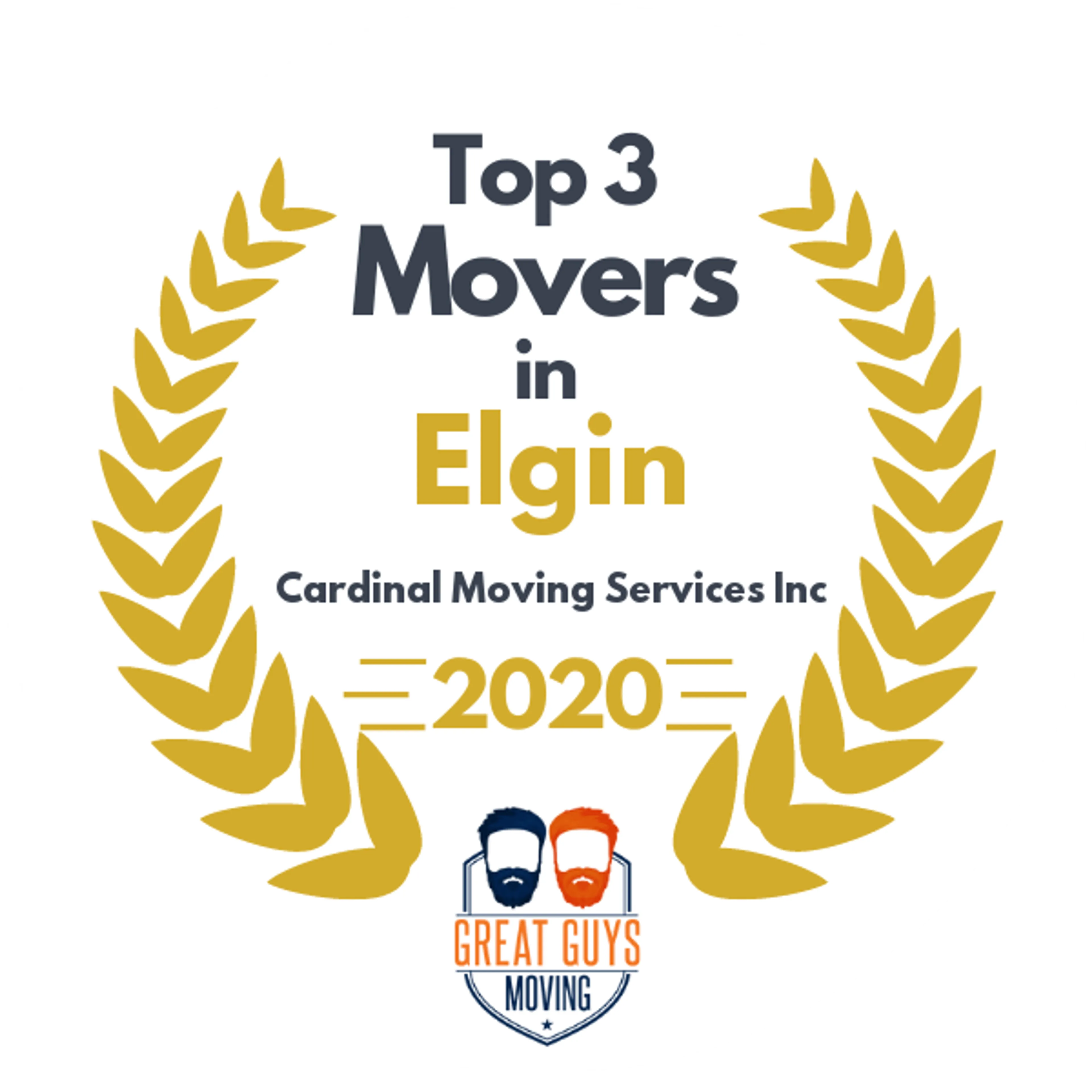 Top 3 Movers in Elgin, IL 2020 award