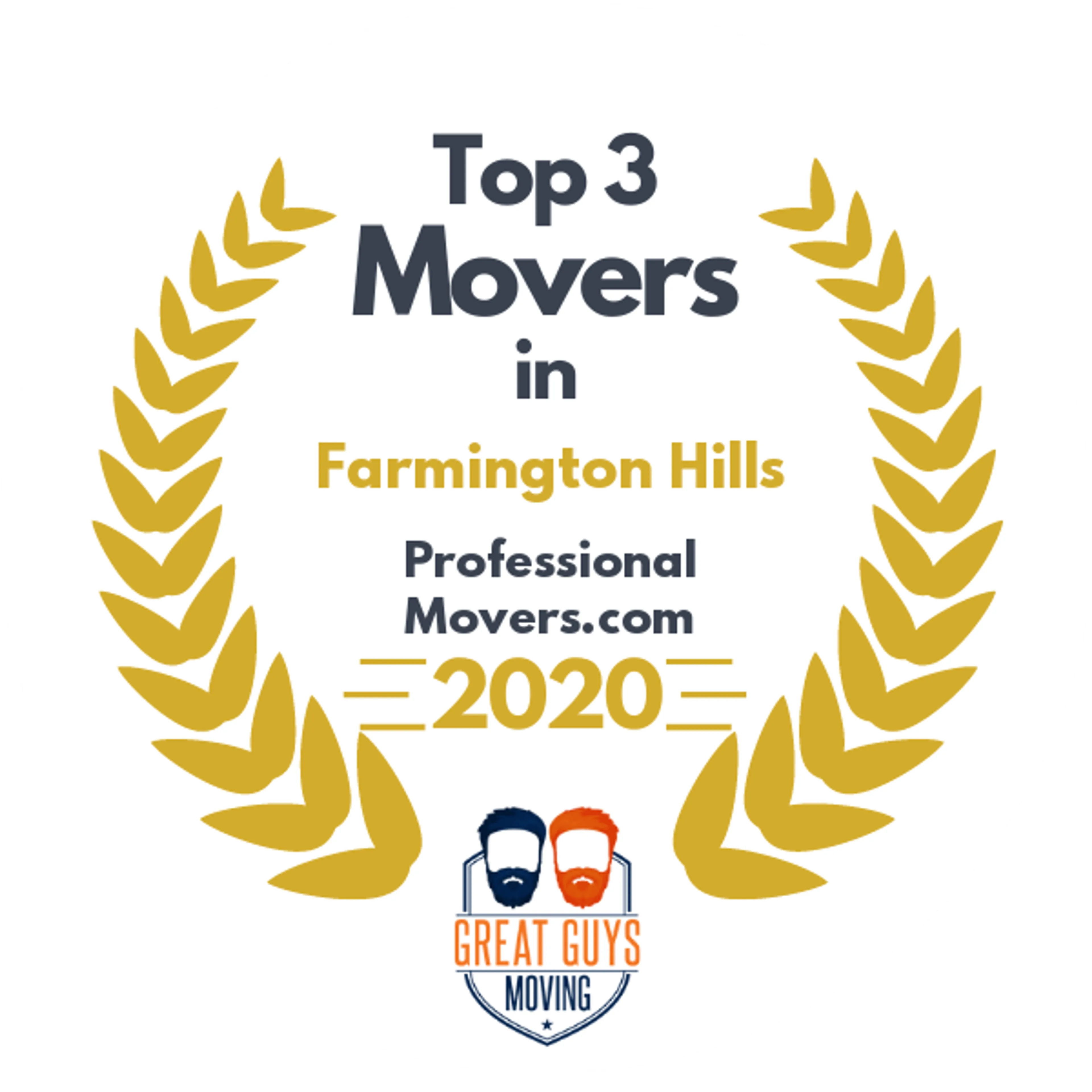 Top 3 Movers in Detroit, MI 2020 award