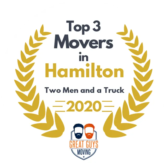 Top 3 Movers in Hamilton, OH 2020 award