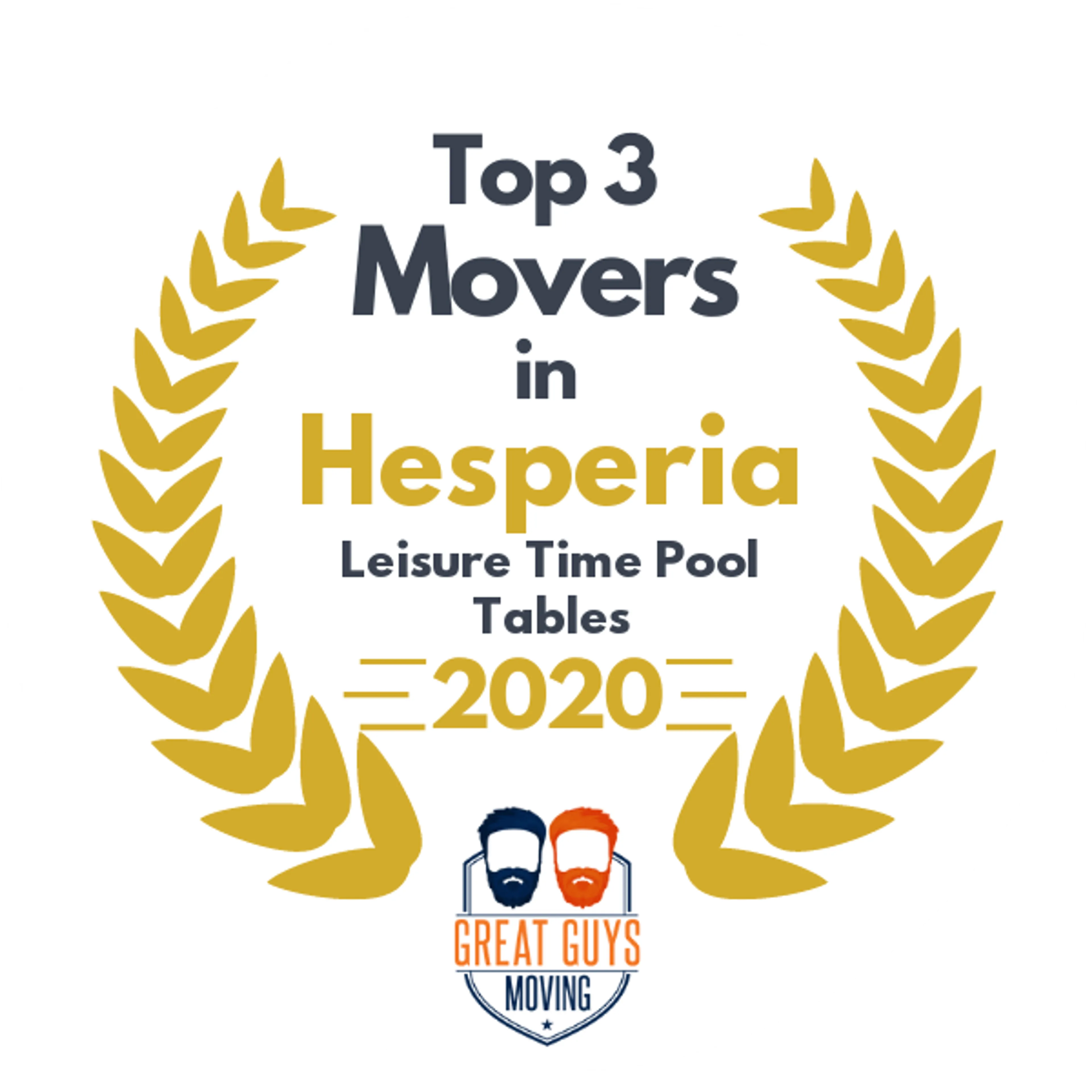 Top 3 Movers in Hesperia, CA 2020 award