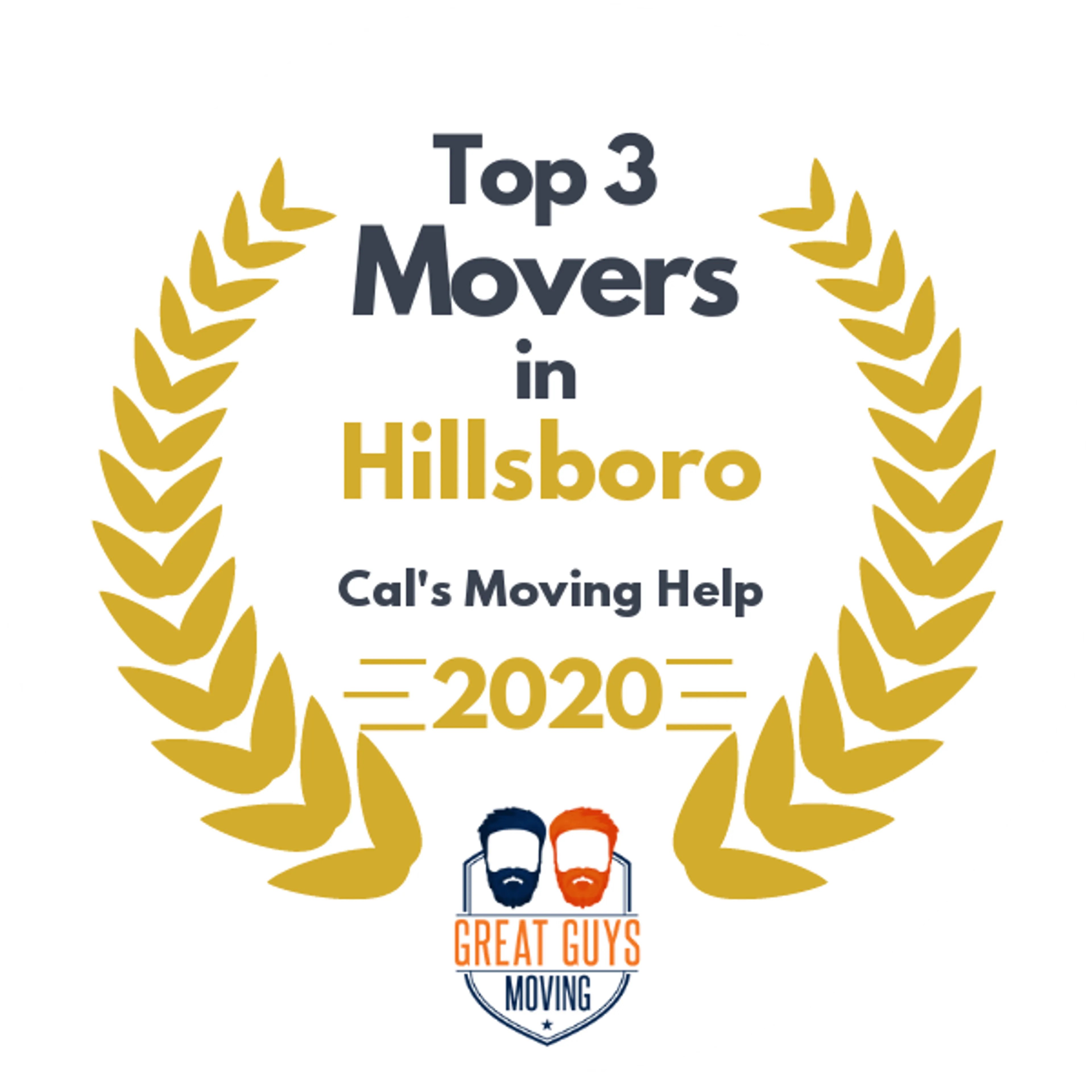 Top 3 Movers in Hillsboro, OR 2020 award