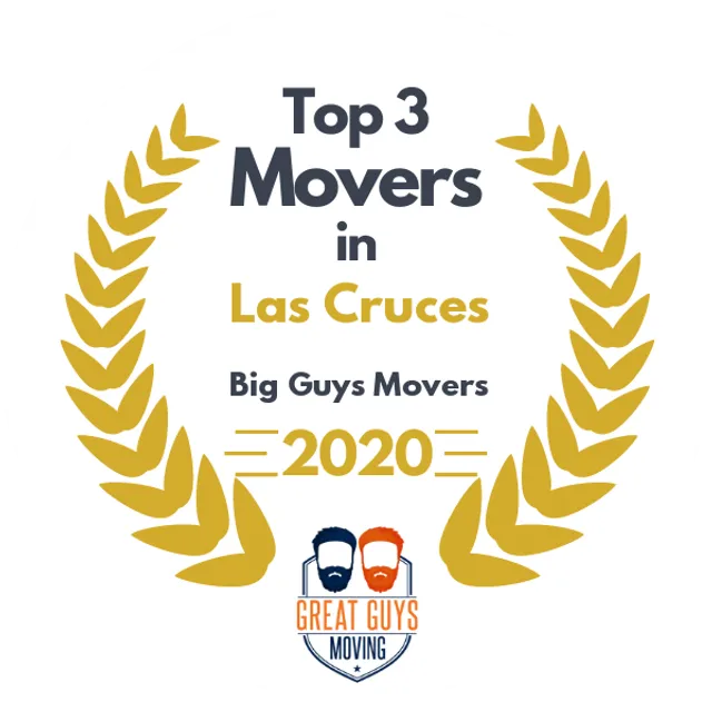 Top 3 Movers in Las Cruces, NM 2020 award