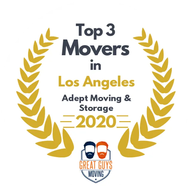 Top 3 Movers in Los Angeles, CA 2020 award