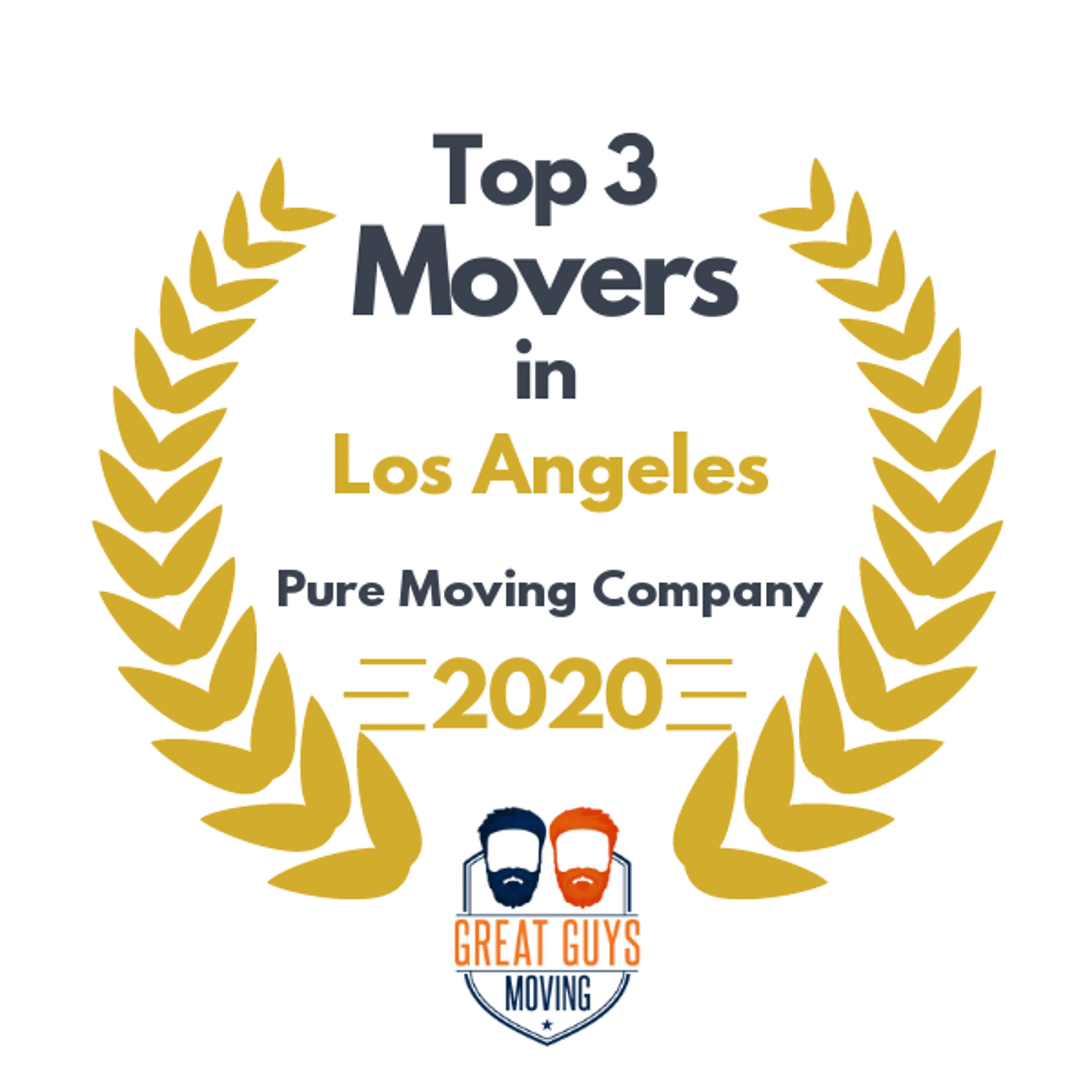 Top 3 Movers in Los Angeles, CA 2020 award