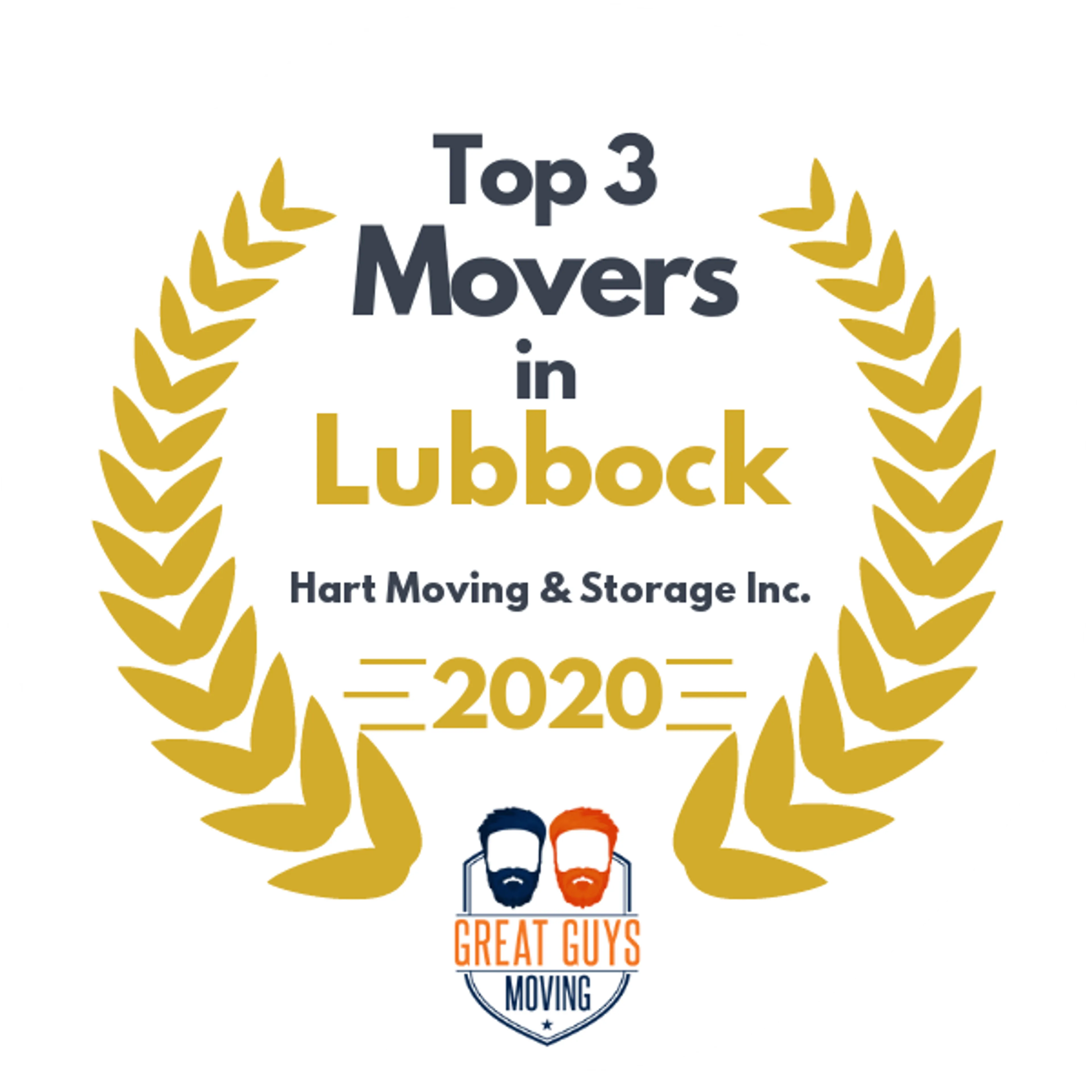 Top 3 Movers in Lubbock, TX 2020 award