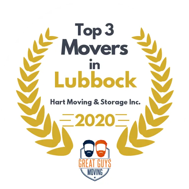 Top 3 Movers in Lubbock, TX 2020 award