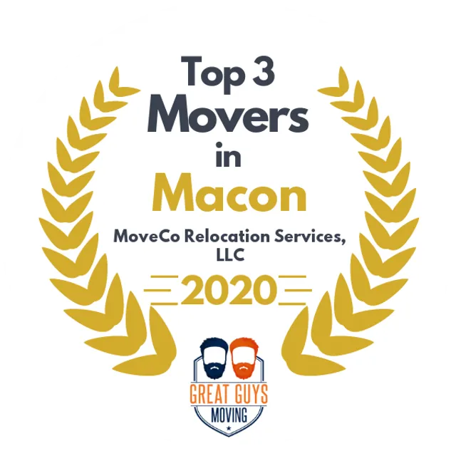 Top 3 Movers in Macon, GA 2020 award