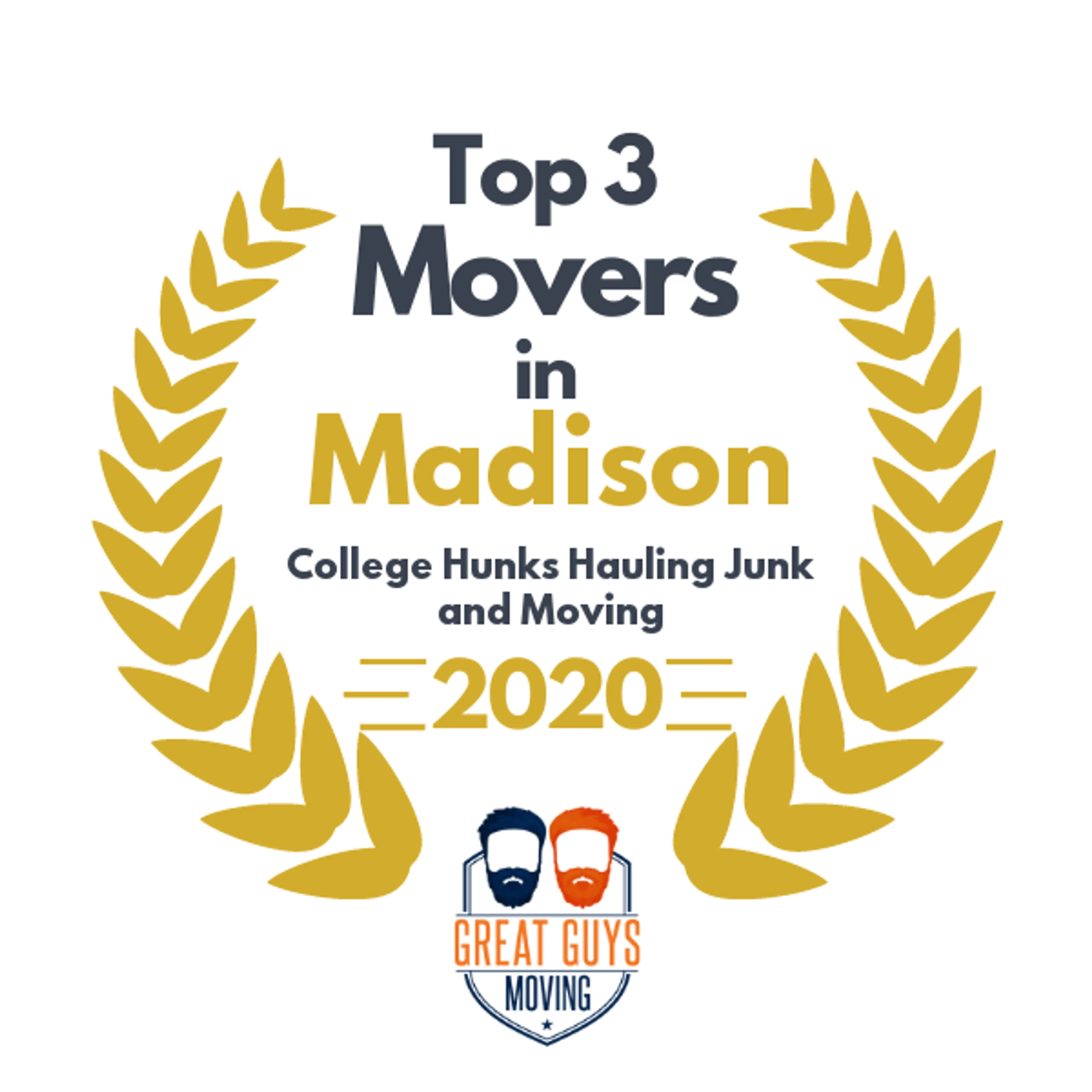 Top 3 Movers in Madison, WI 2020 award