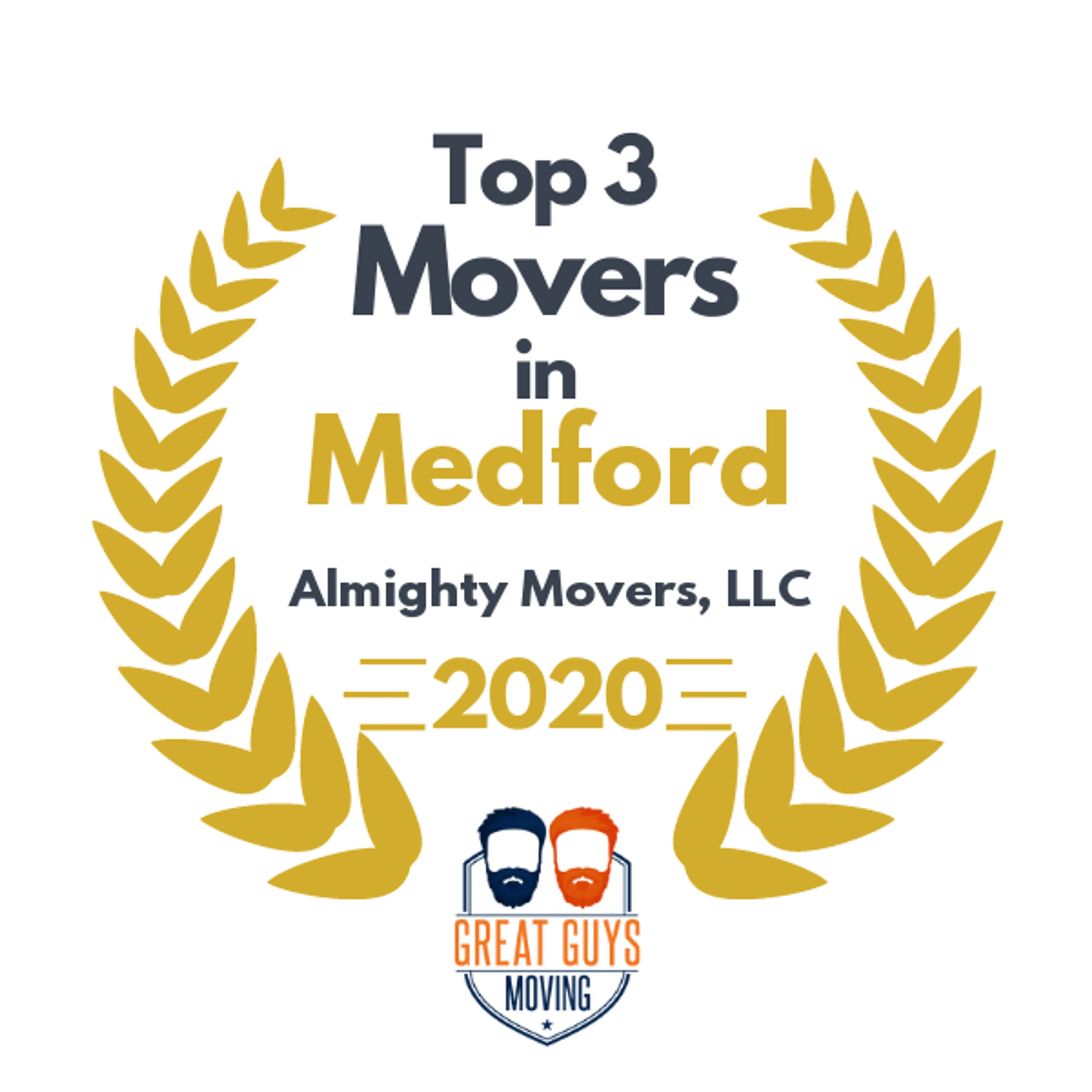 Top 3 Movers in Medford, OR 2020 award