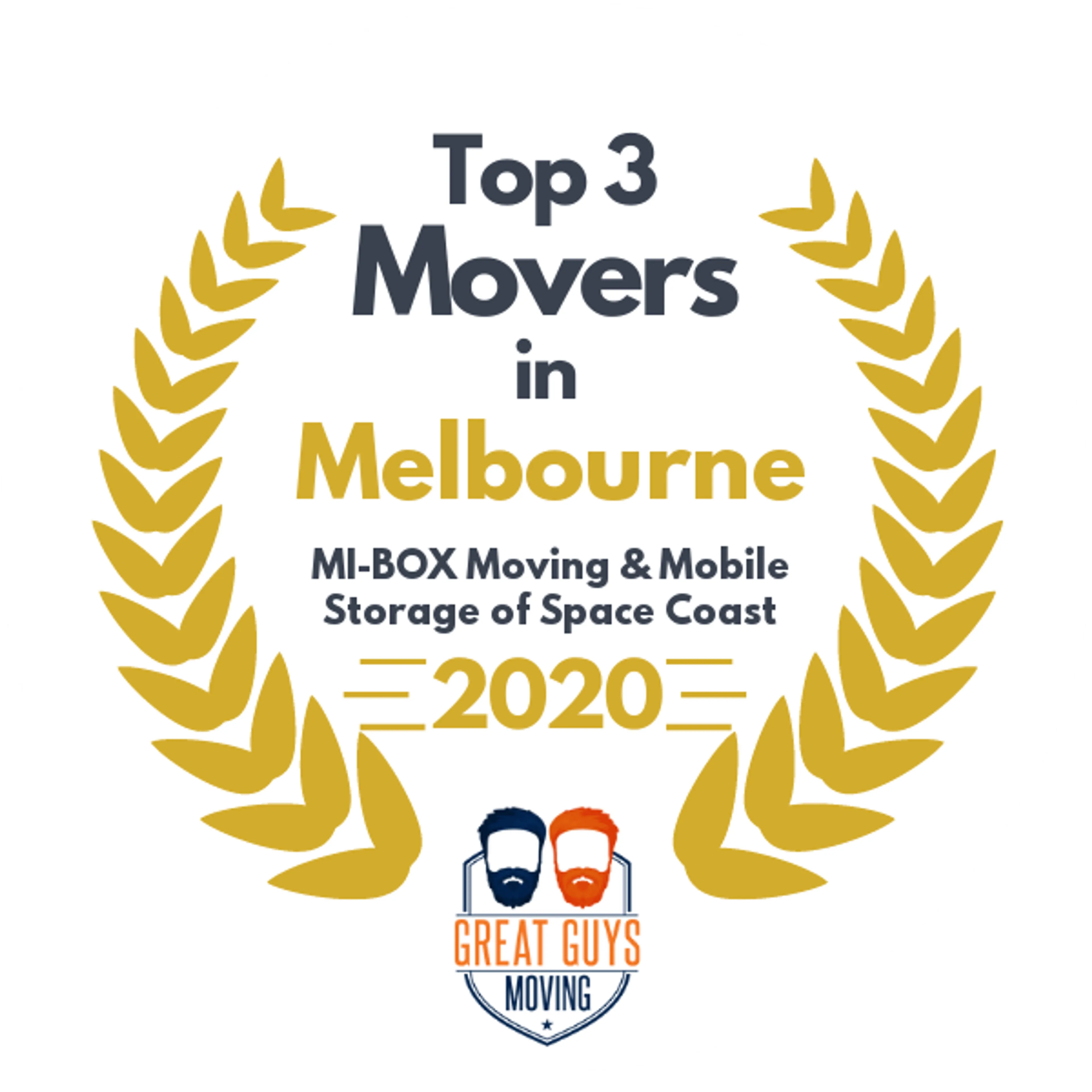 Top 3 Movers in Palm Bay, FL 2020 award