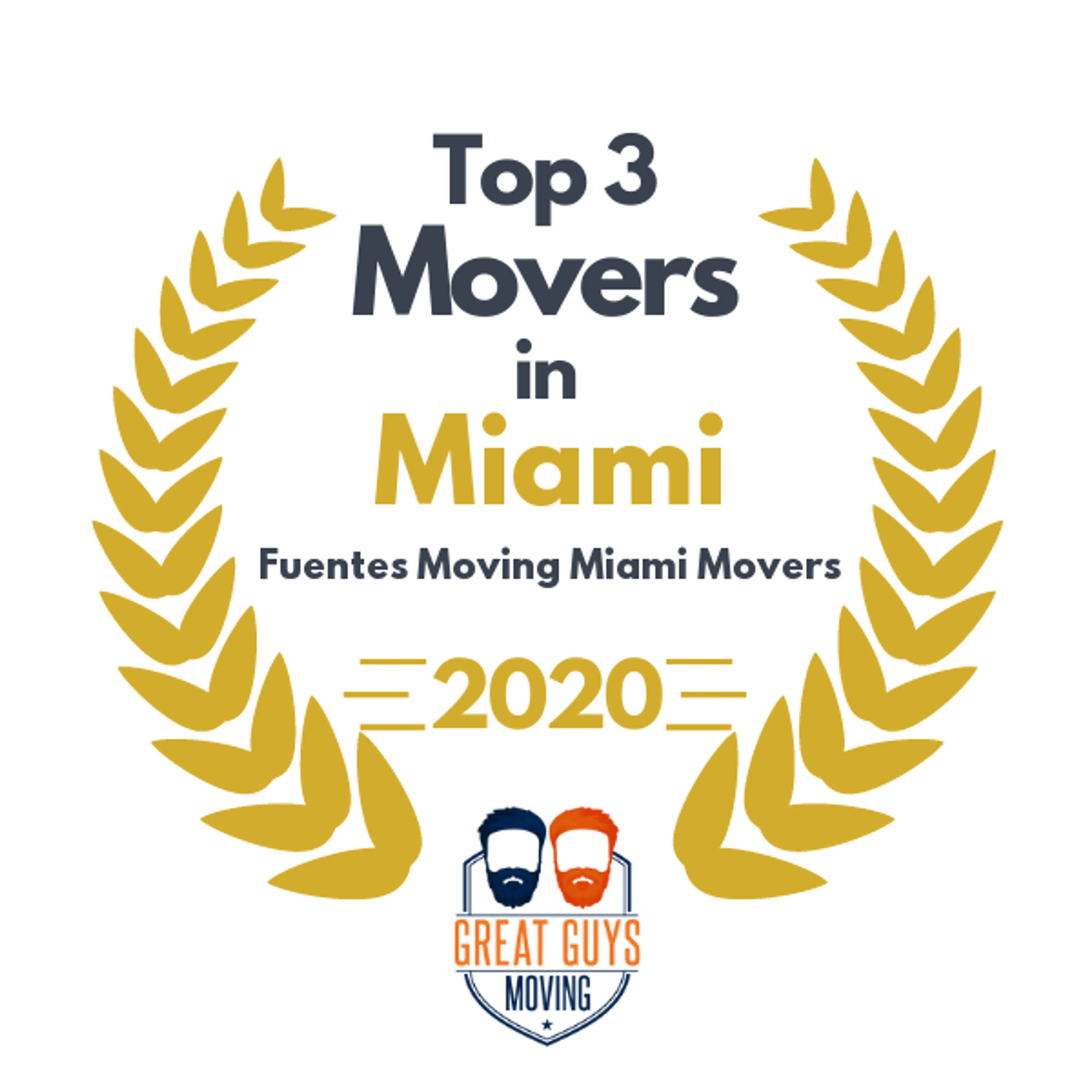 Top 3 Movers in Miami, FL 2020 award