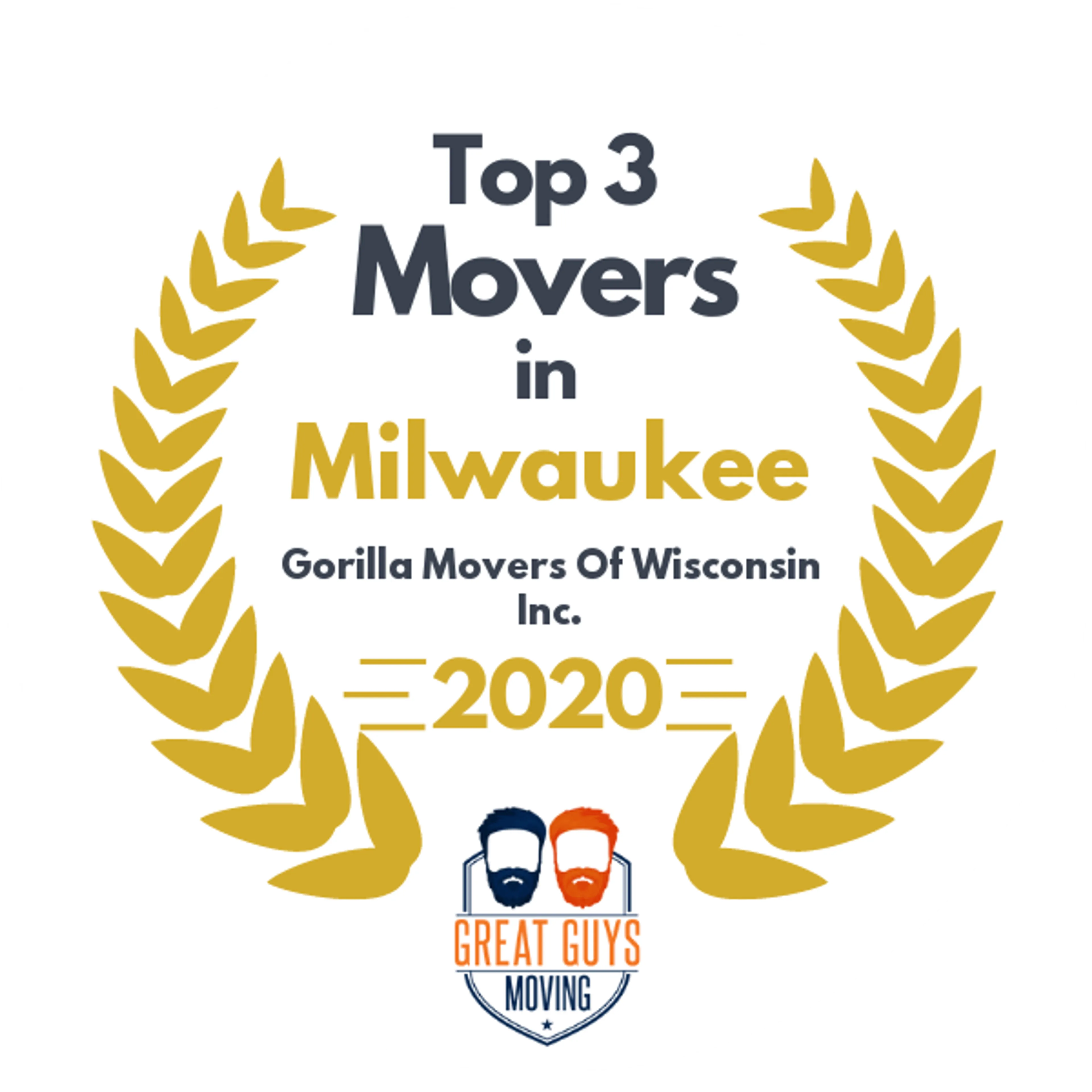 Top 3 Movers in Milwaukee, WI 2020 award