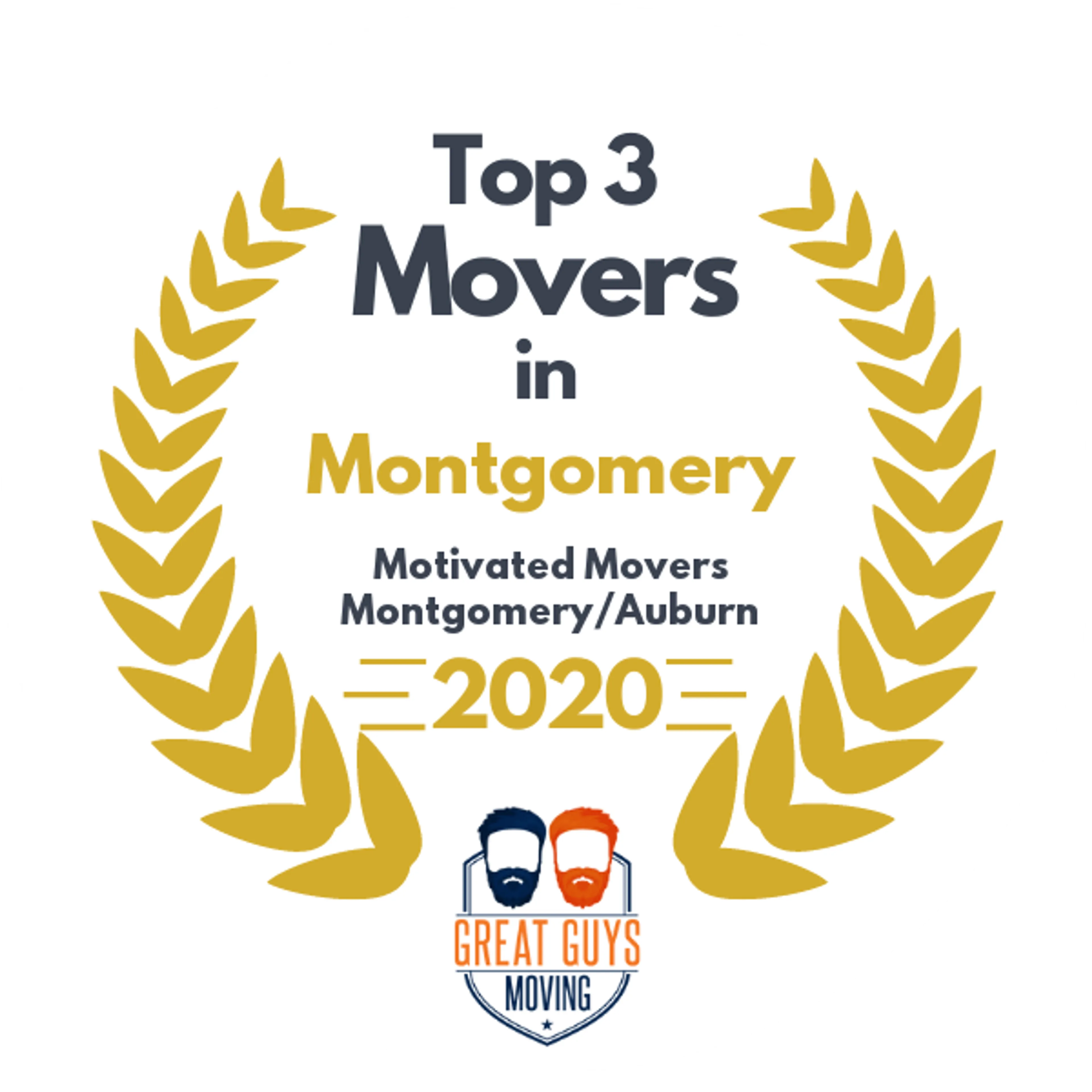 Top 3 Movers in Montgomery, AL 2020 award
