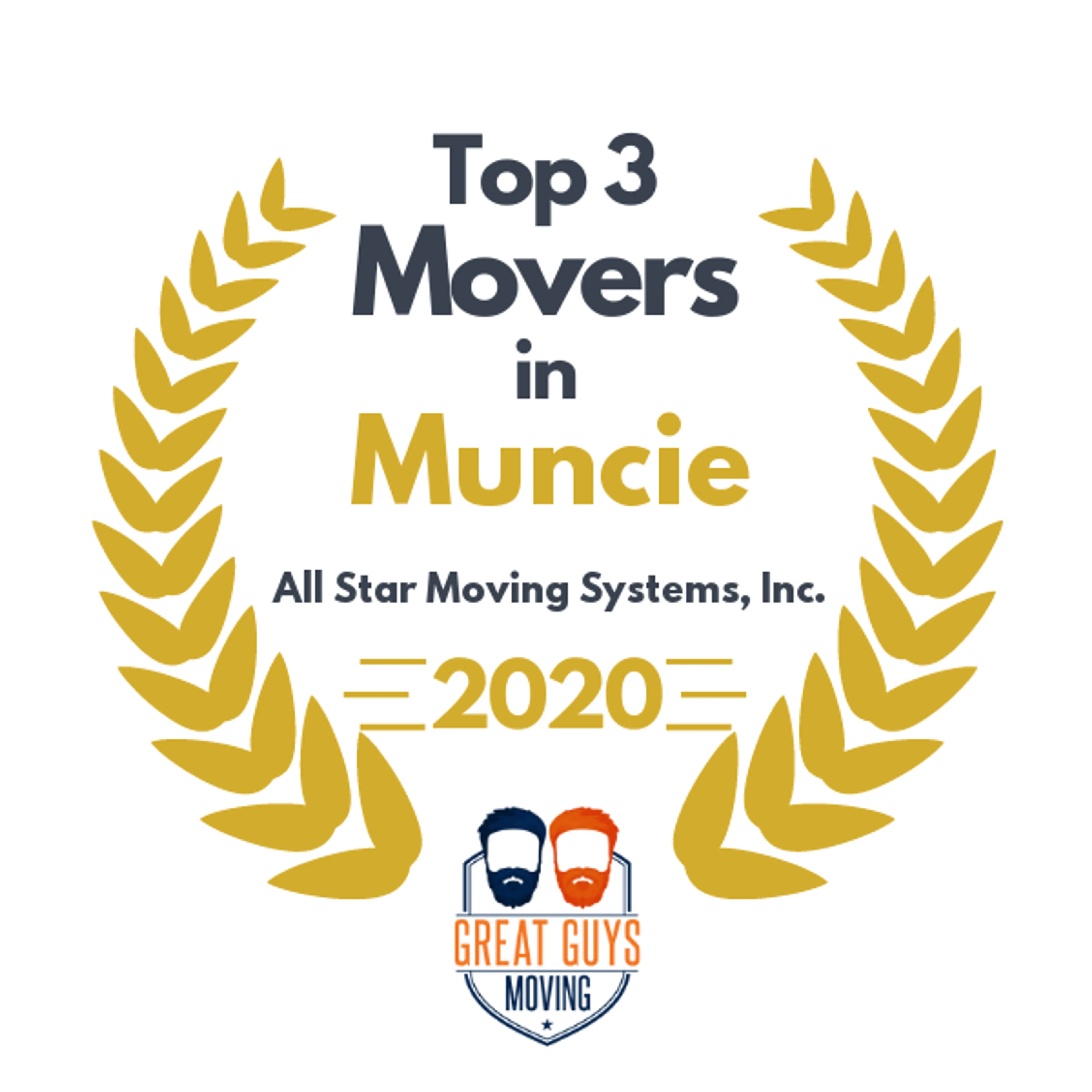 Top 3 Movers in Muncie, IN 2020 award