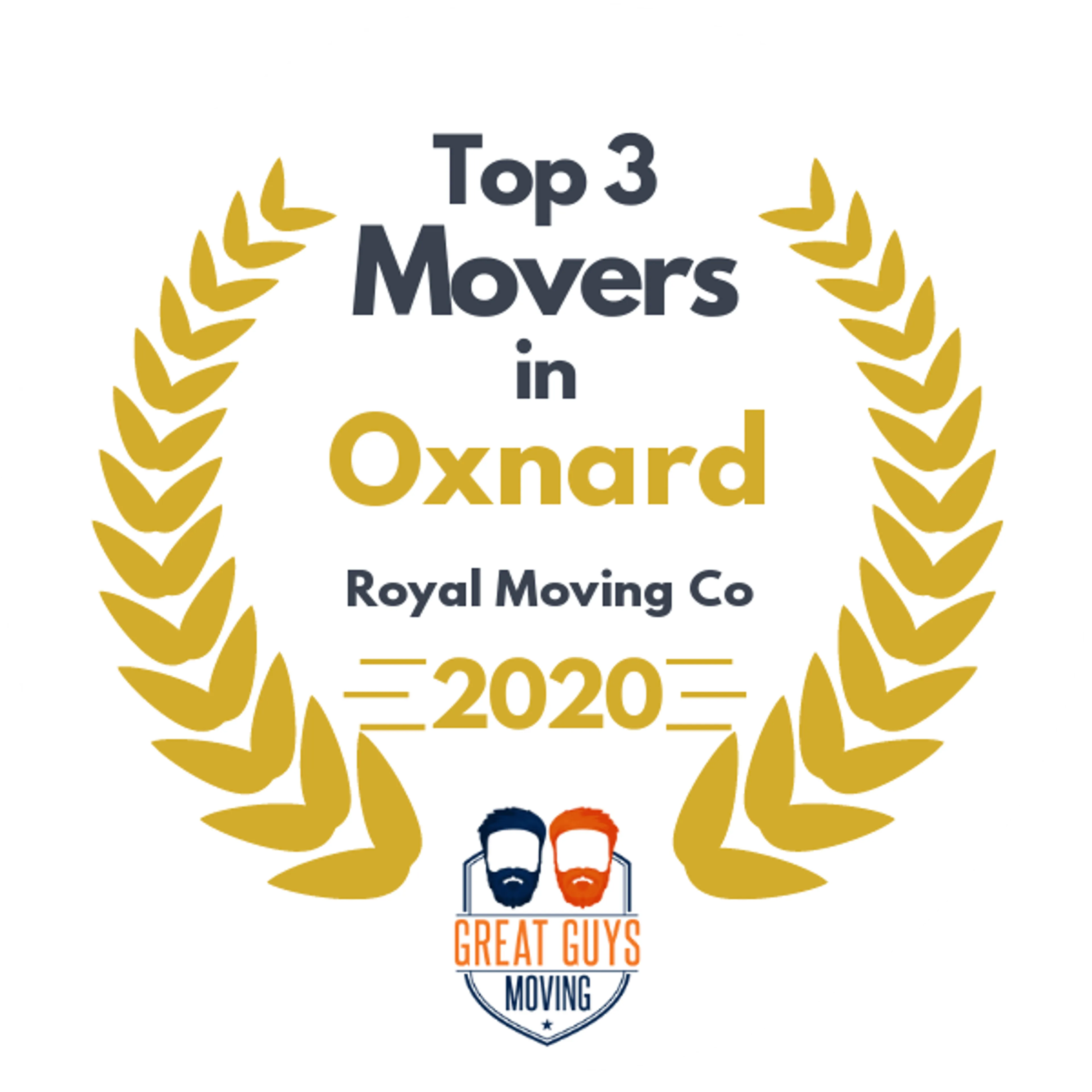 Top 3 Movers in Oxnard, CA 2020 award