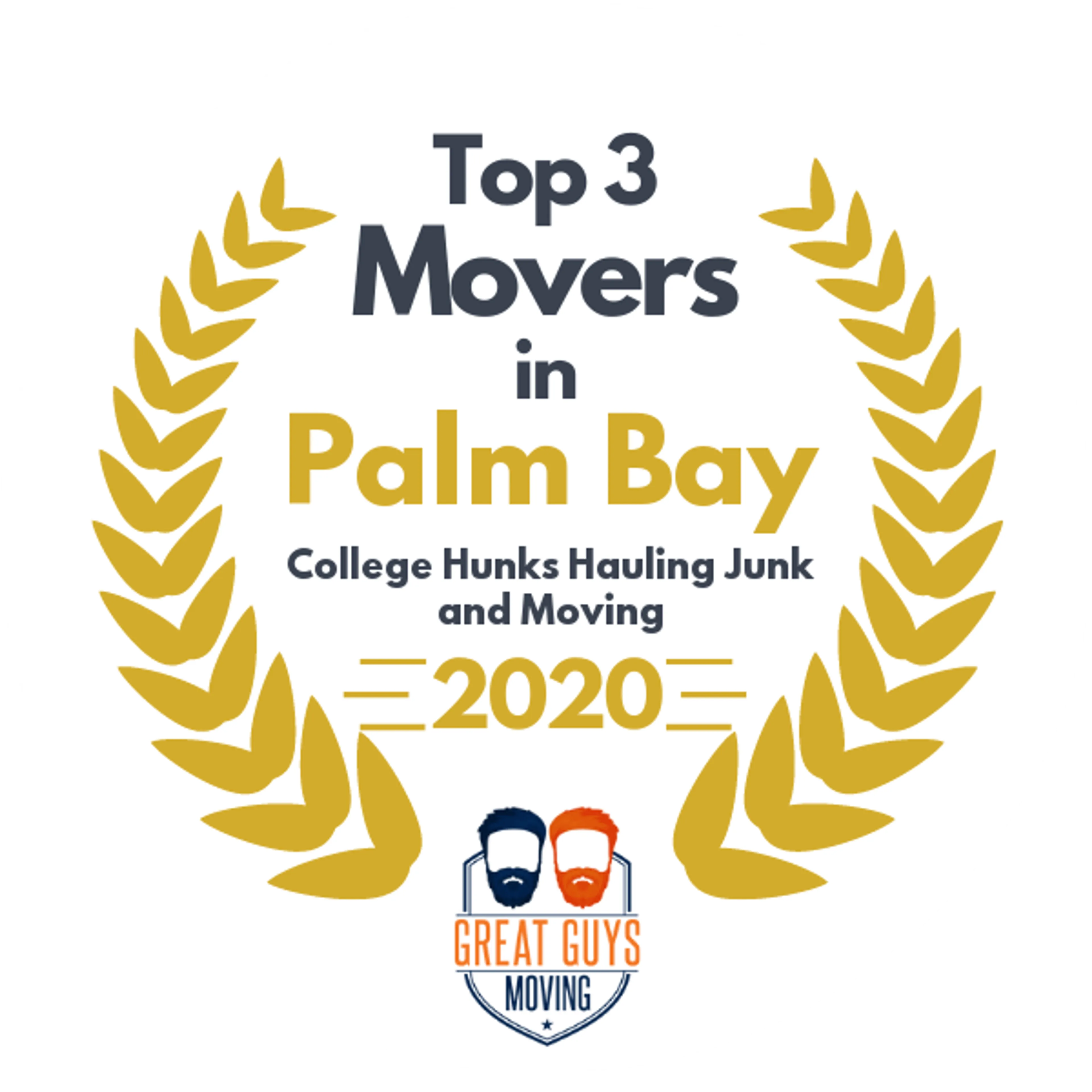 Top 3 Movers in Palm Bay, FL 2020 award