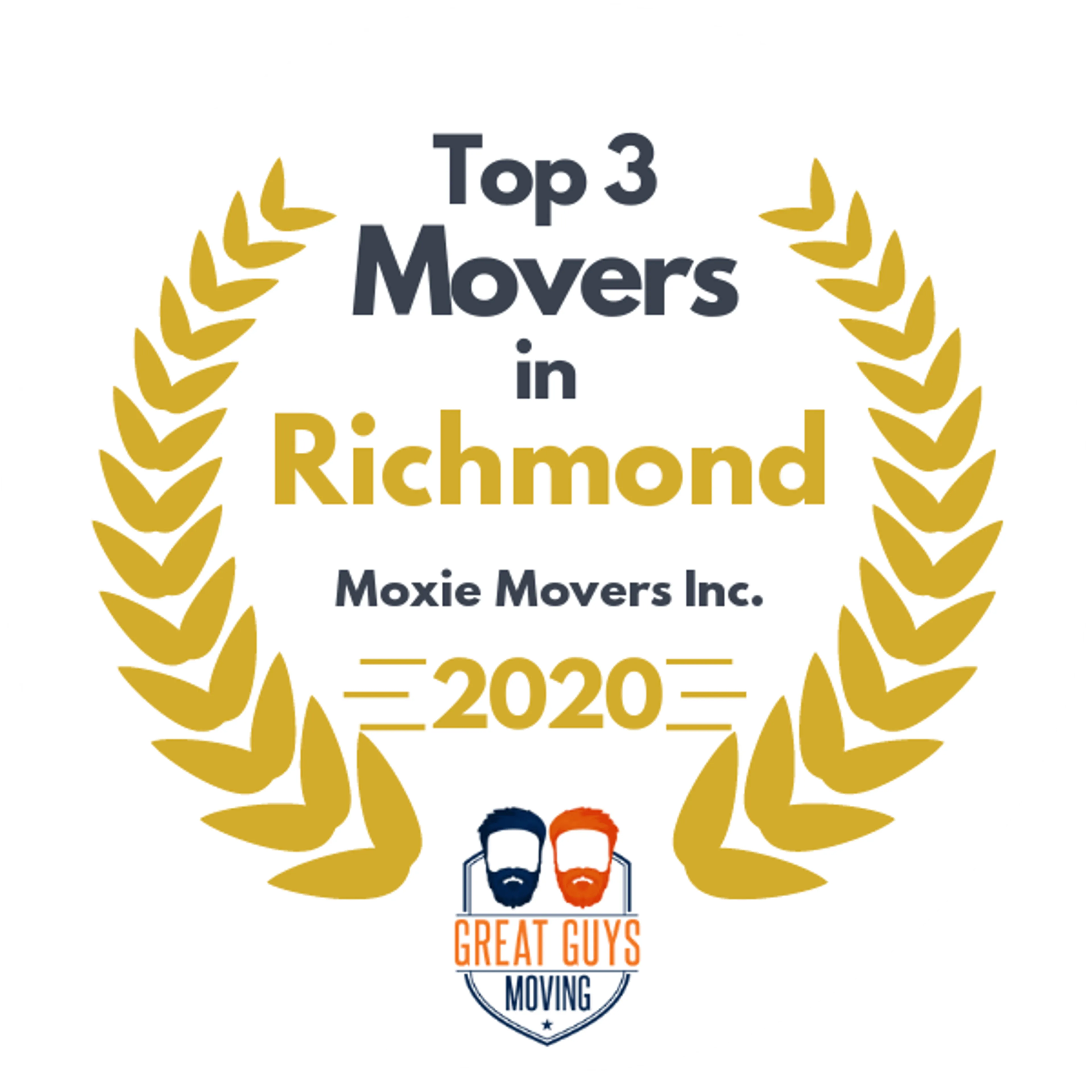 Top 3 Movers in Richmond, VA 2020 award