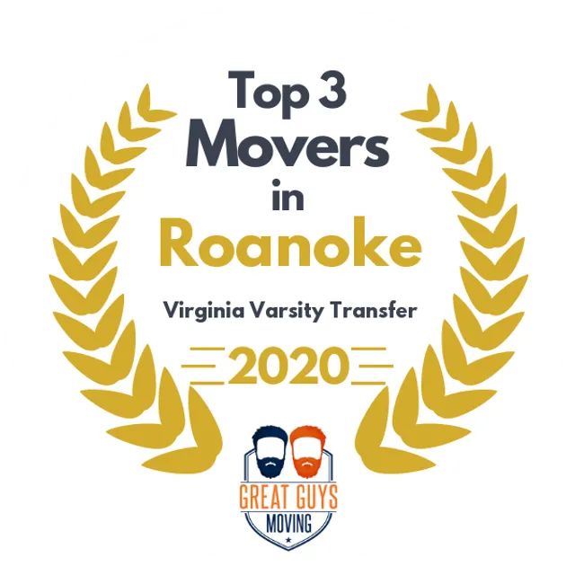 Top 3 Movers in Roanoke, VA 2020 award